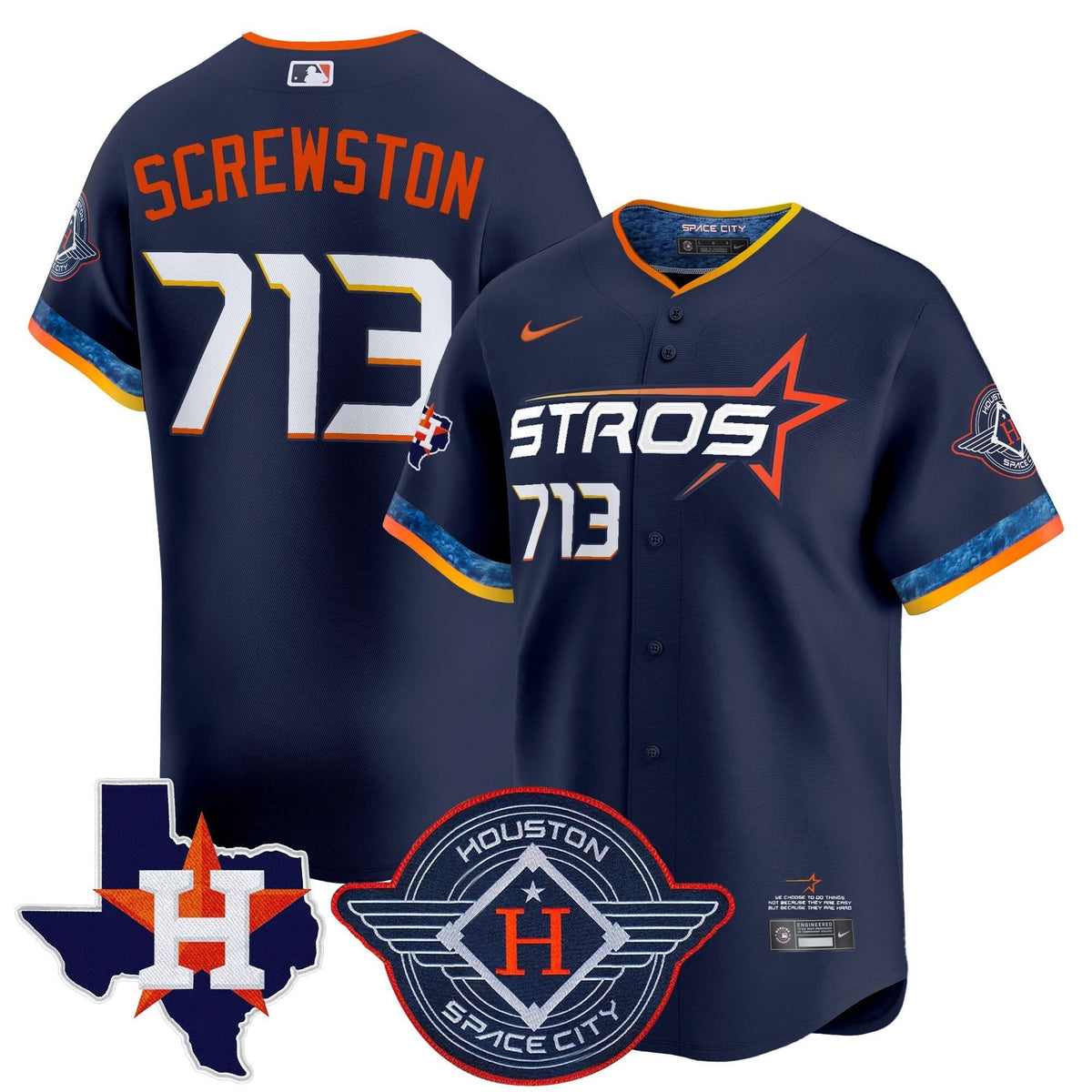 HA 2025 City Connect Texas Patch Vapor Premier Limited Jersey - Stitched