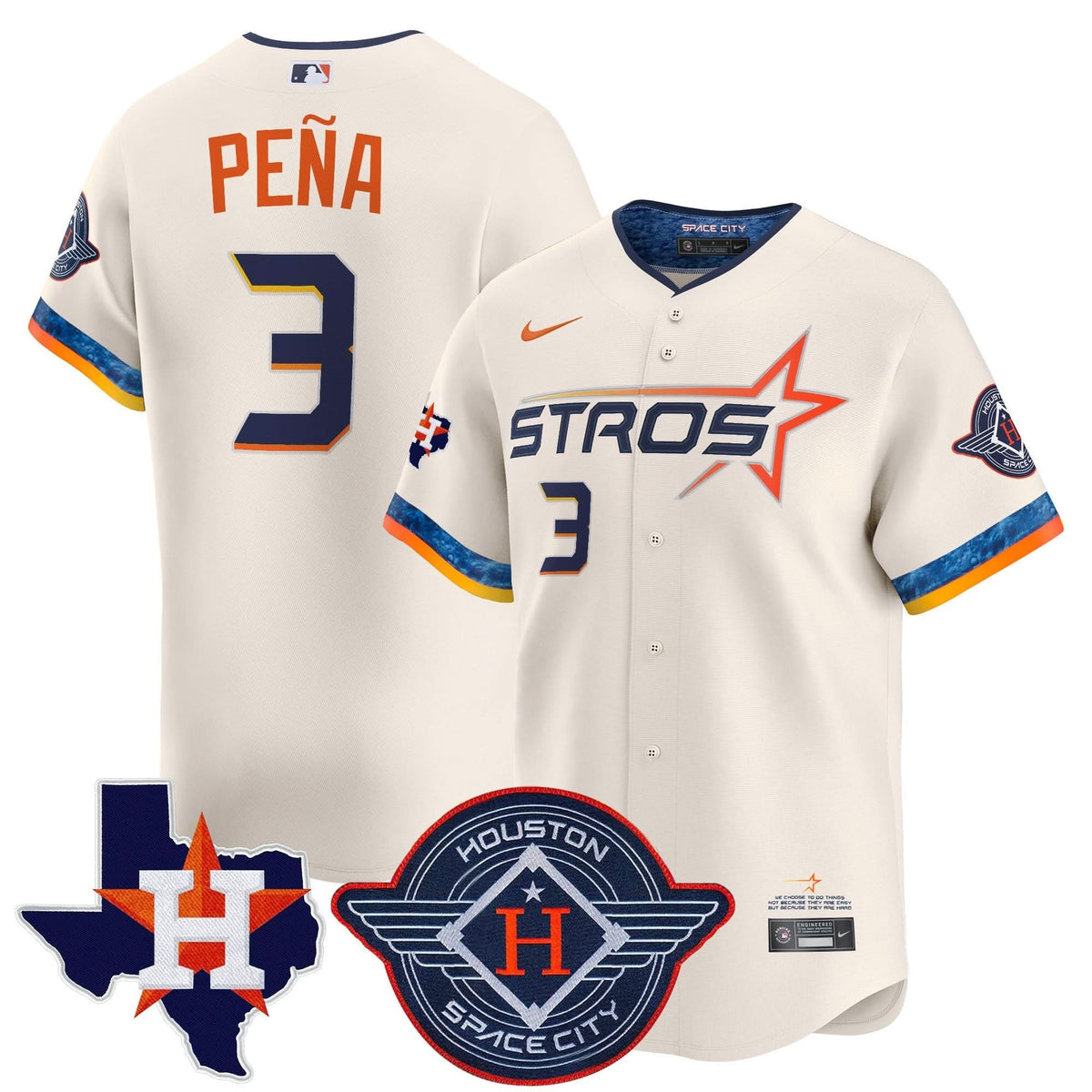 HA 2025 City Connect Texas Patch Vapor Premier Limited Jersey - Stitched