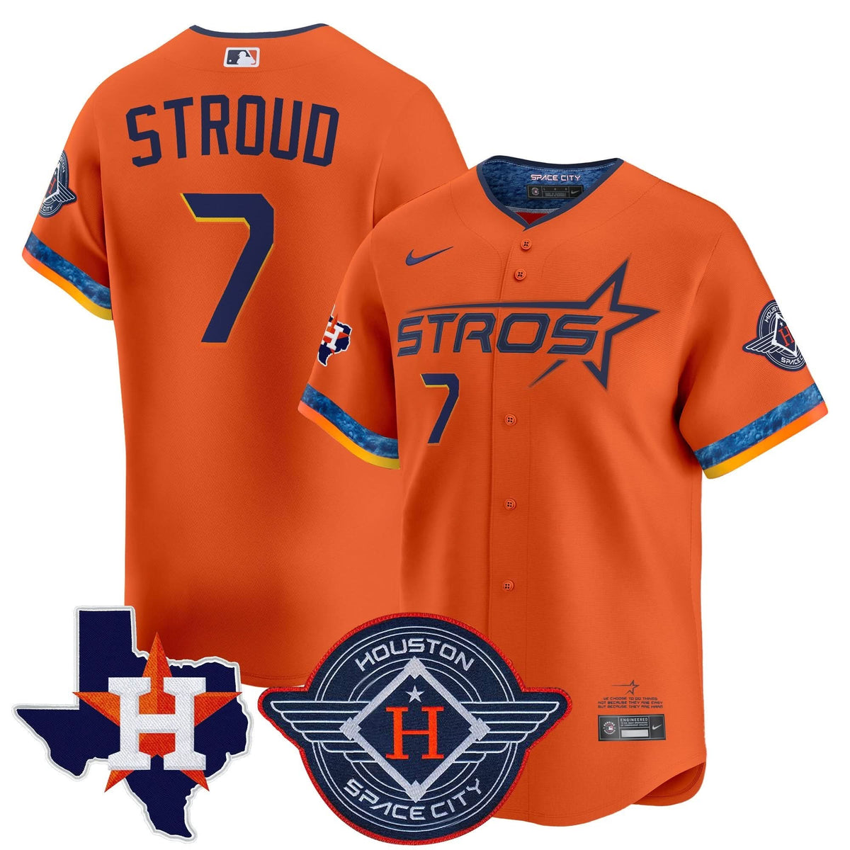 HA 2025 City Connect Texas Patch Vapor Premier Limited Jersey - Stitched