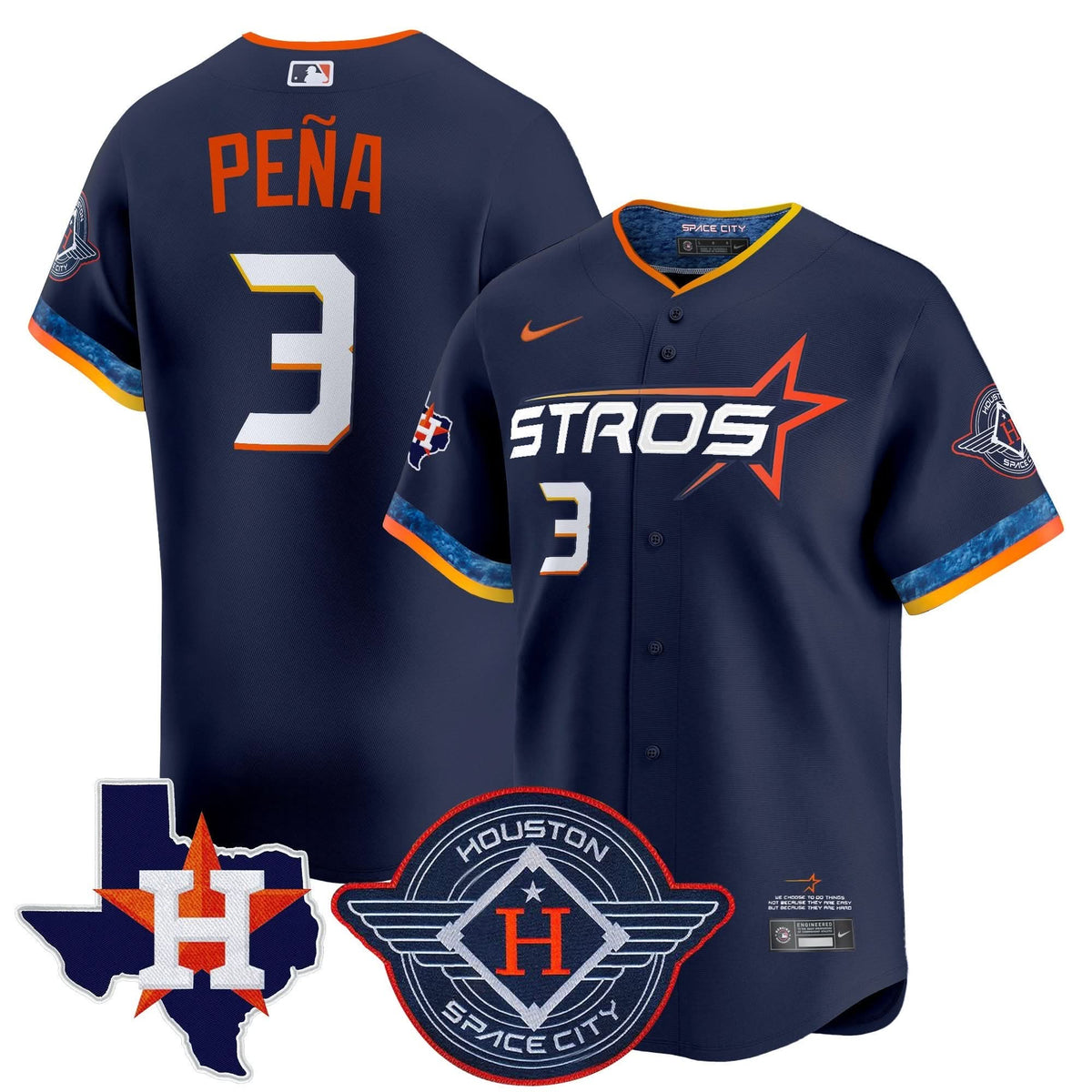 HA 2025 City Connect Texas Patch Vapor Premier Limited Jersey - Stitched