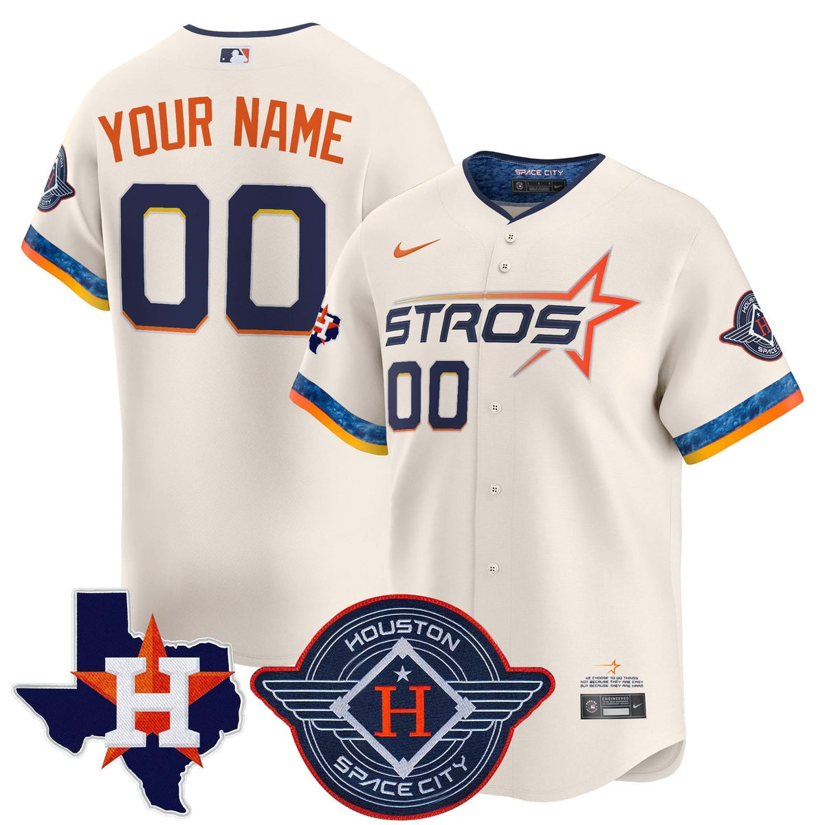 HA 2025 City Connect Texas Patch Vapor Premier Limited Custom Jersey - Stitched