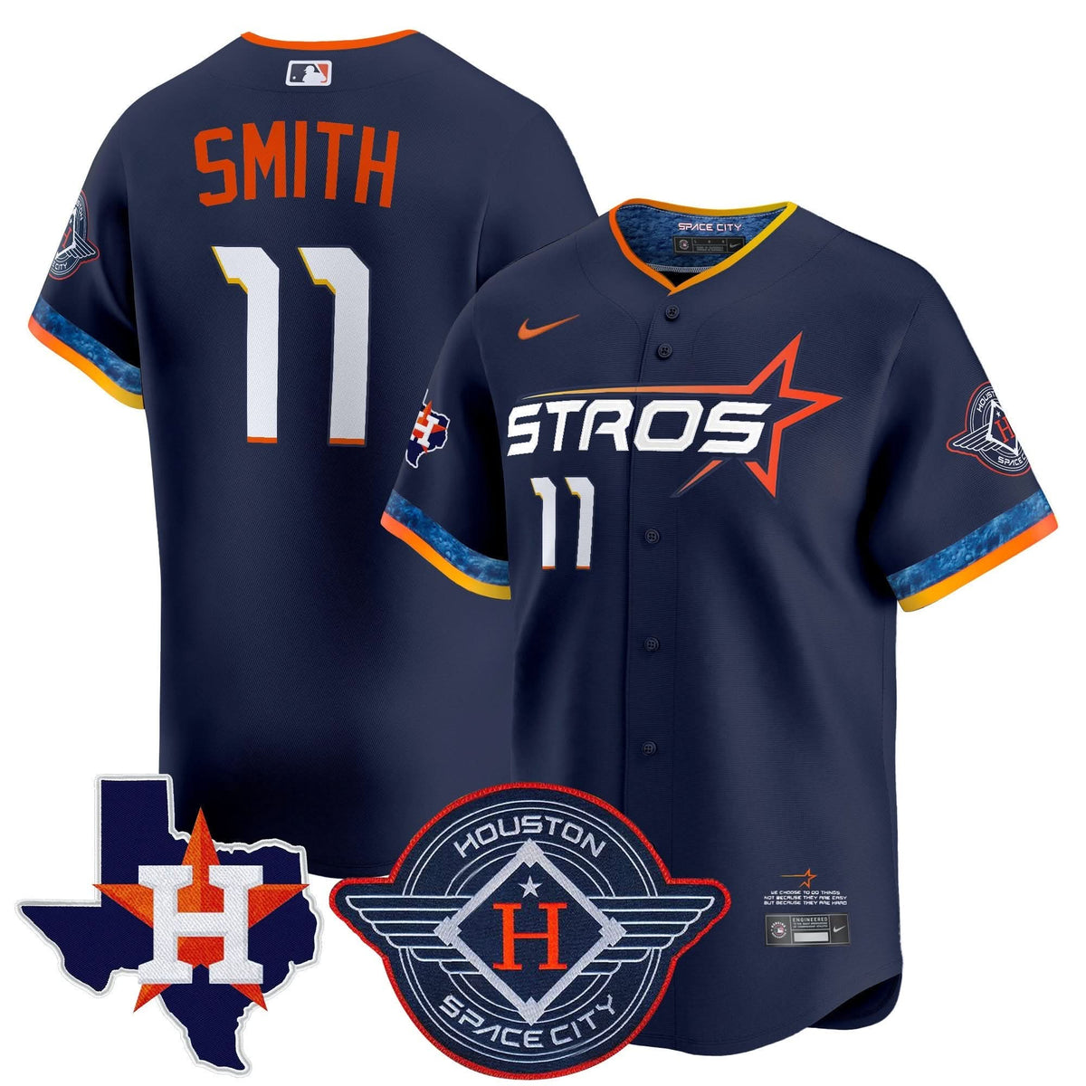 HA 2025 City Connect Texas Patch Vapor Premier Limited Jersey - Stitched