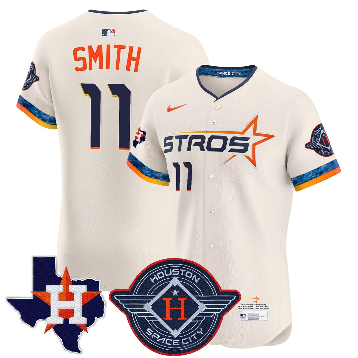 HA 2025 City Connect Texas Patch Vapor Premier Elite Jersey - Stitched