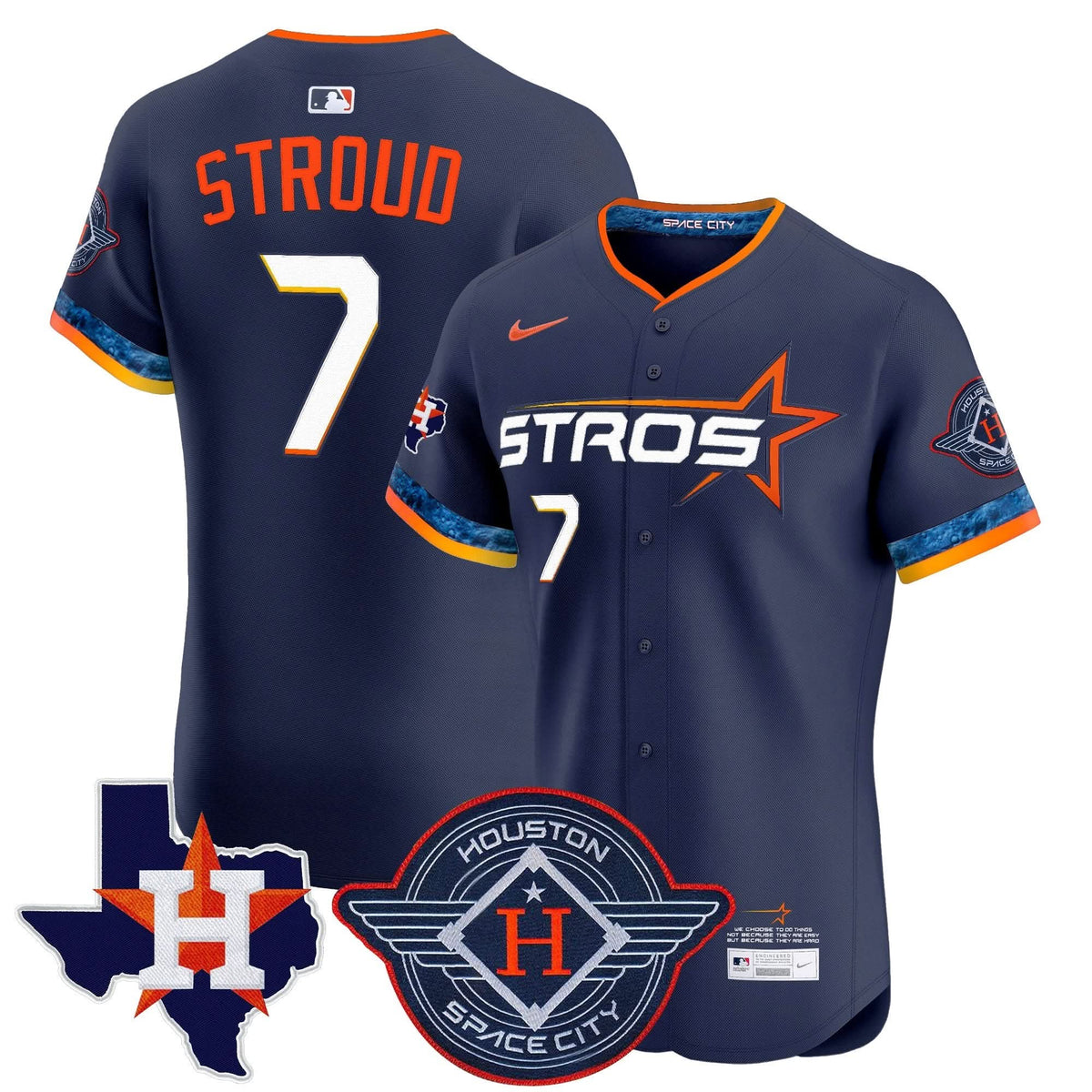 HA 2025 City Connect Texas Patch Vapor Premier Elite Jersey - Stitched