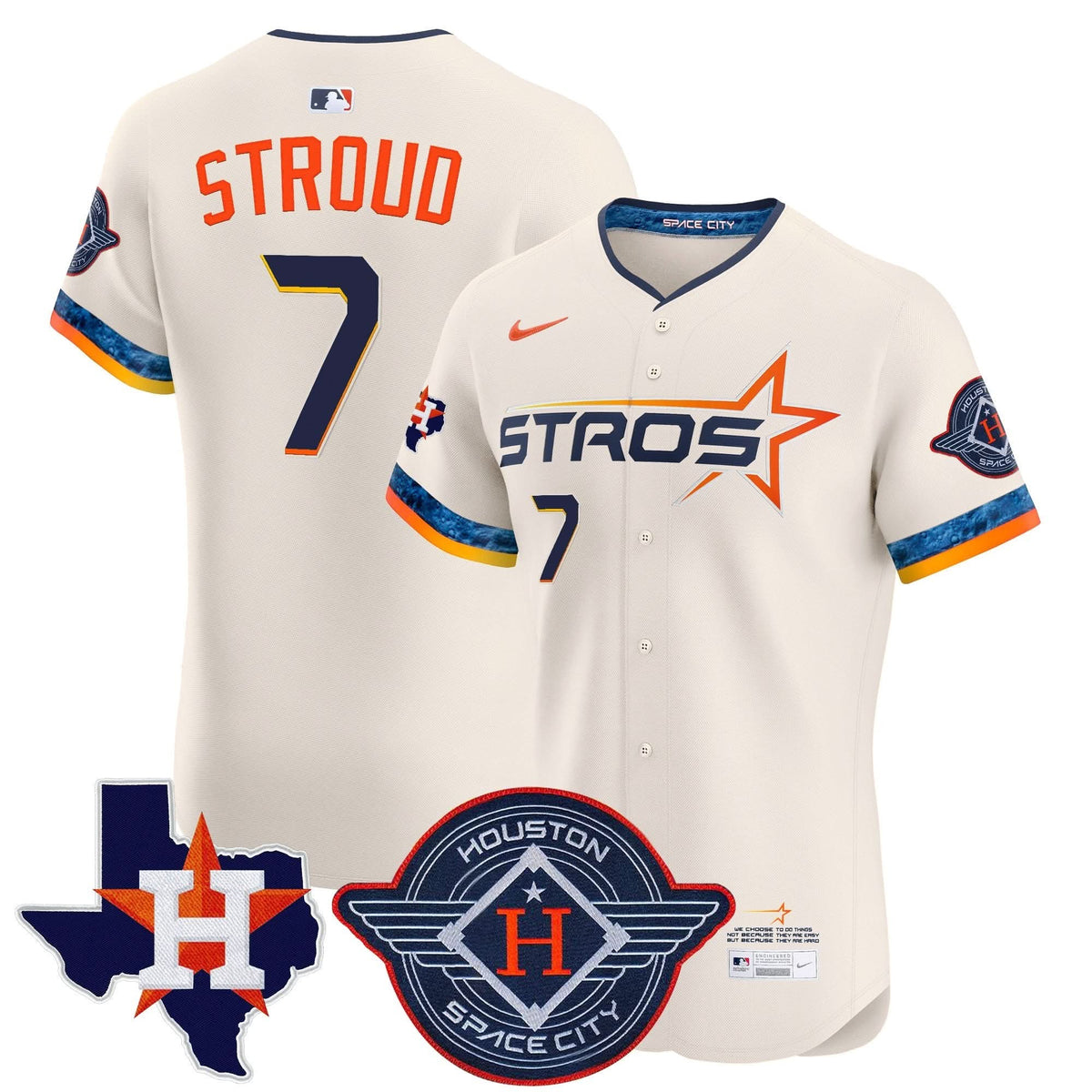 HA 2025 City Connect Texas Patch Vapor Premier Elite Jersey - Stitched