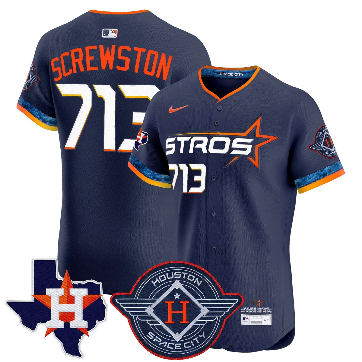 HA 2025 City Connect Texas Patch Vapor Premier Elite Jersey - Stitched