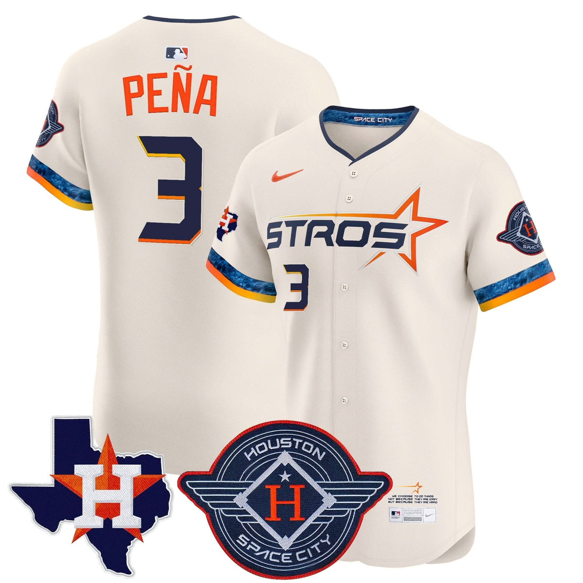 HA 2025 City Connect Texas Patch Vapor Premier Elite Jersey - Stitched