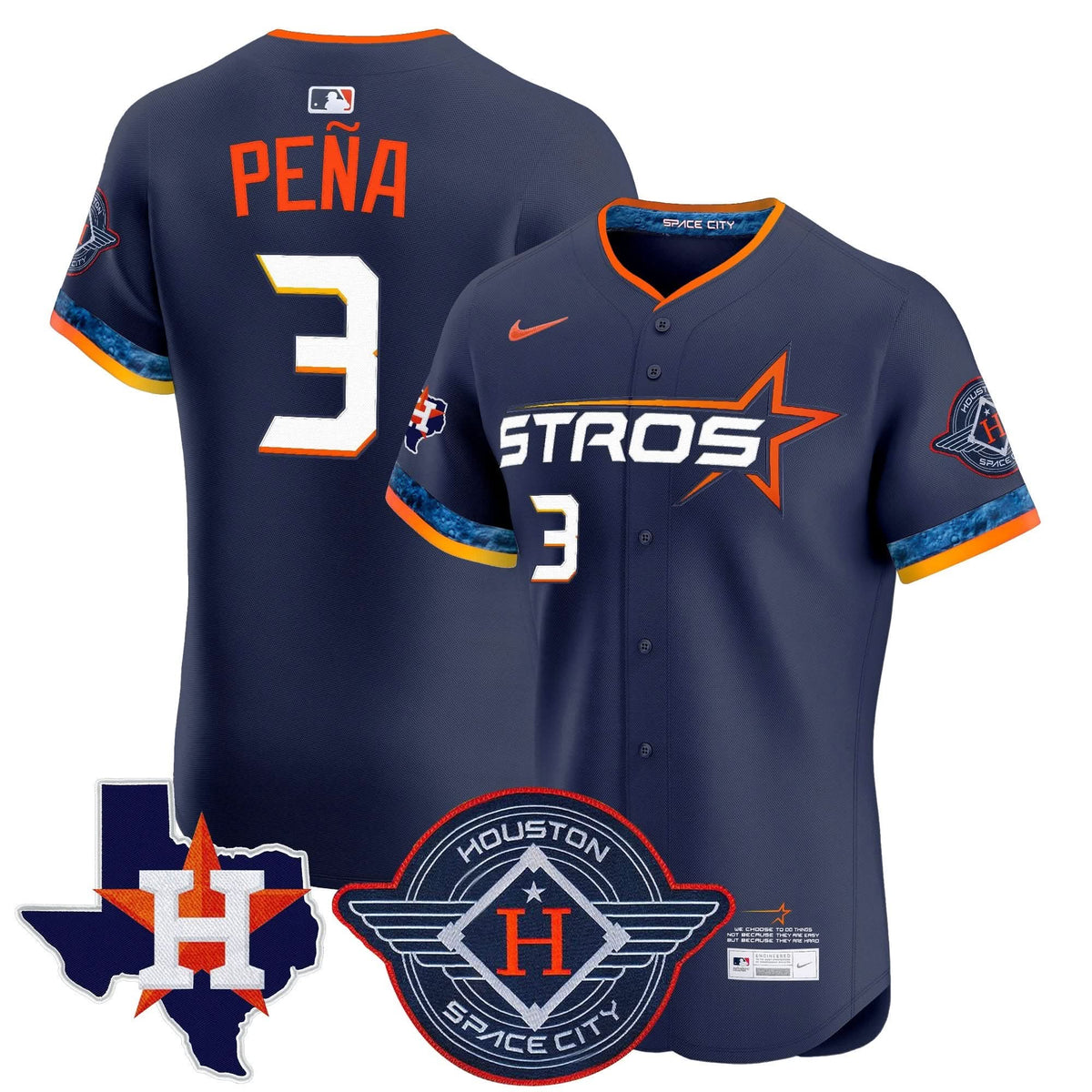 HA 2025 City Connect Texas Patch Vapor Premier Elite Jersey - Stitched