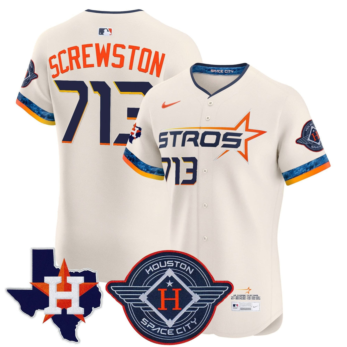 HA 2025 City Connect Texas Patch Vapor Premier Elite Jersey - Stitched