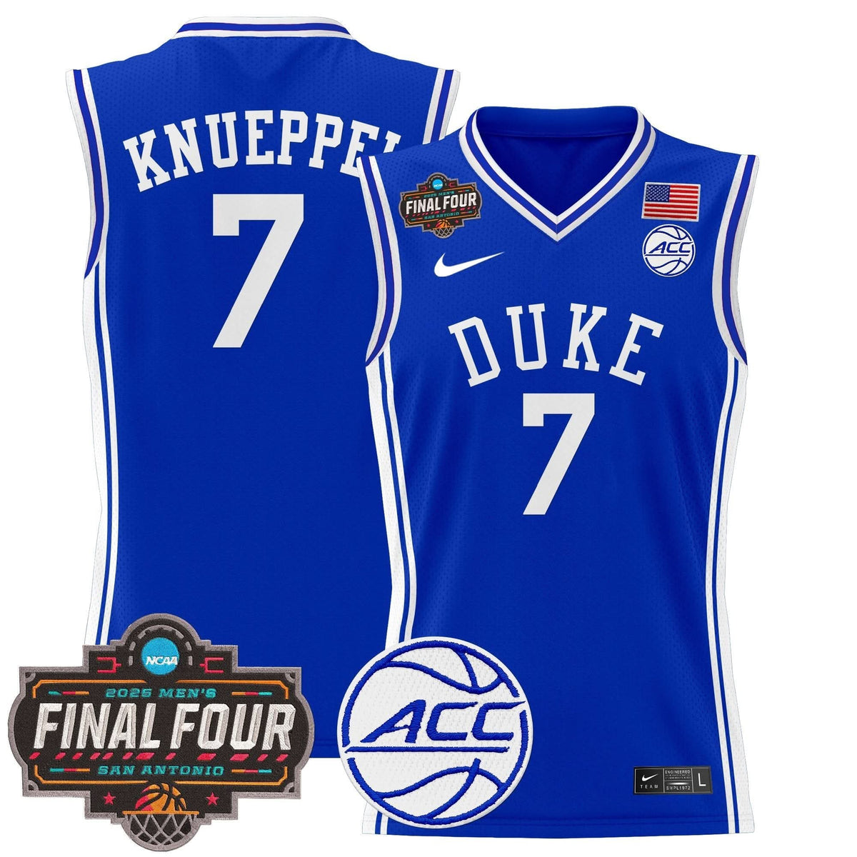 DUKE 2025 Final Four Patch Basketball Jersey - Stitched