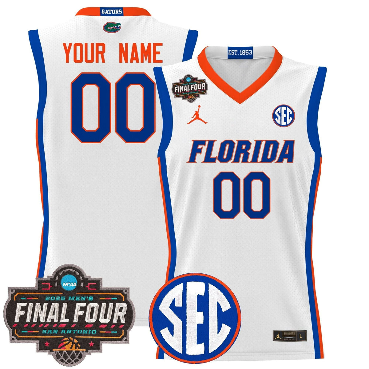 FG 2025 Final Four Patch Basketball Custom Jersey - Stitched