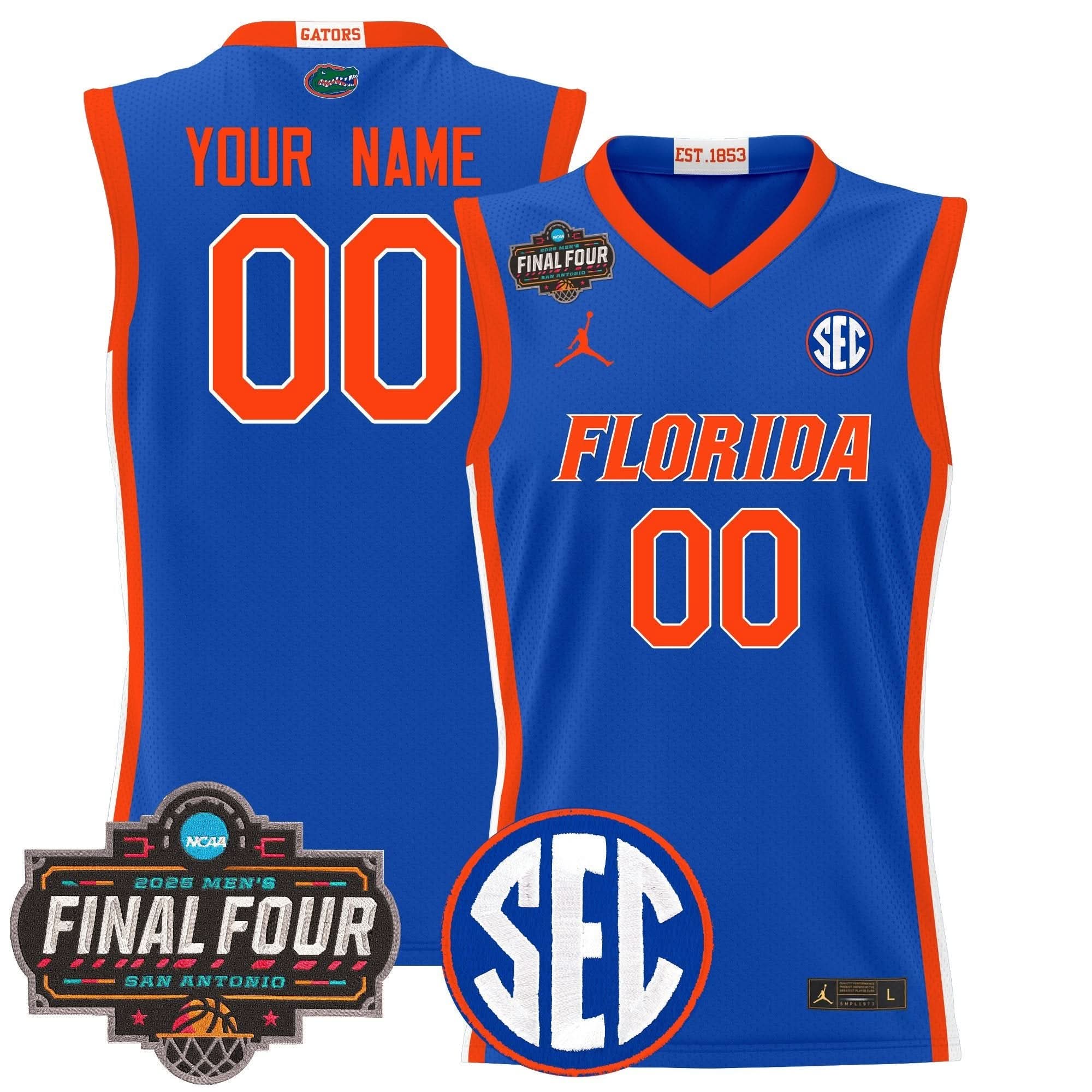 FG 2025 Final Four Patch Basketball Custom Jersey - Stitched