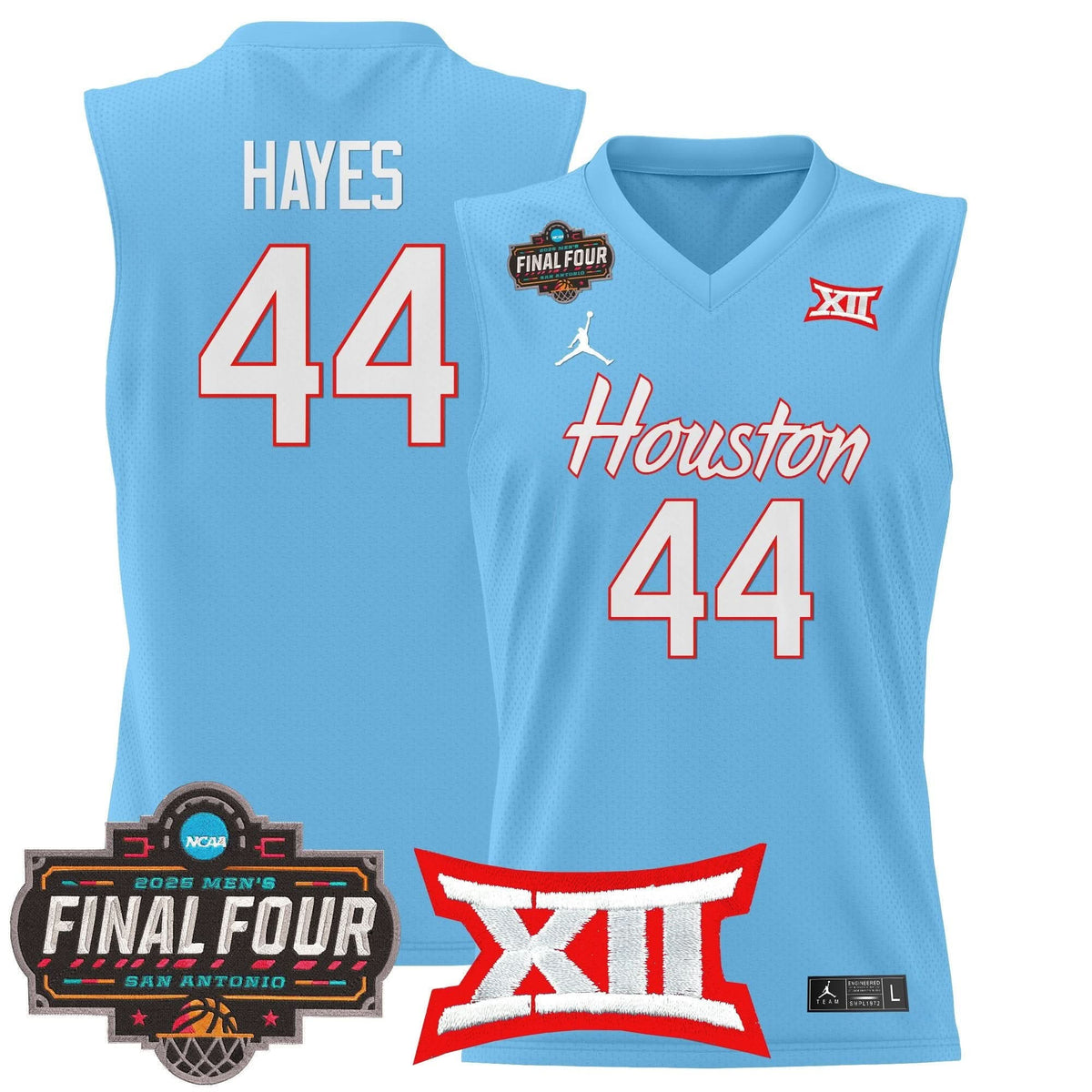 HOU 2025 Final Four Patch Basketball Jersey - Stitched
