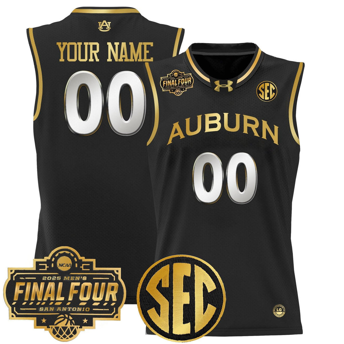 AT 2025 Final Four Patch Lightweight Basketball Custom Jersey - Stitched