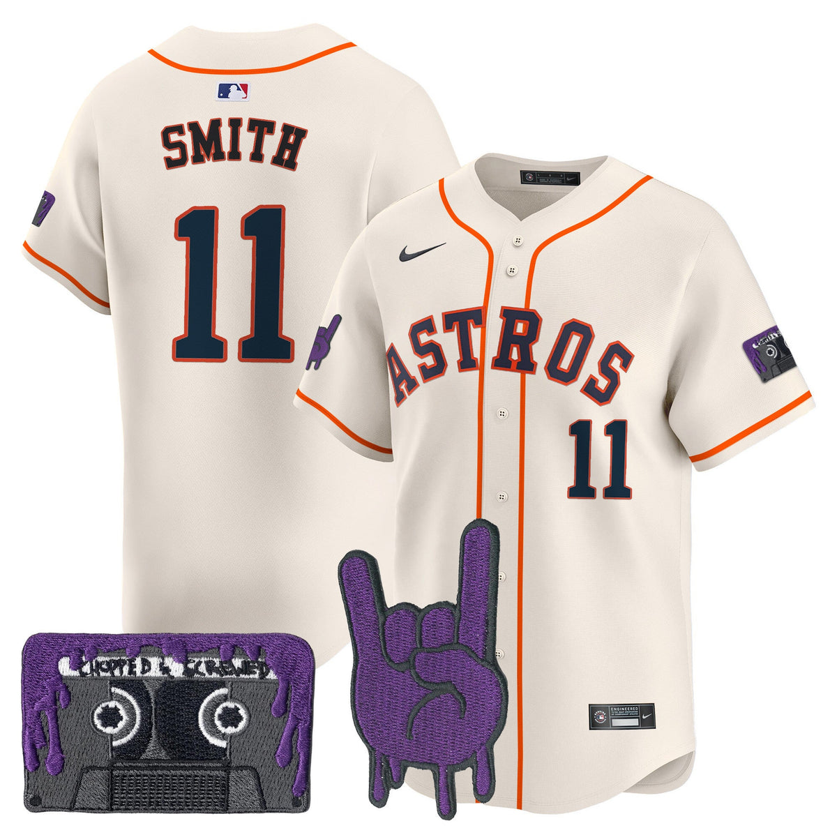 HOU DJ Screw Patch Vapor Premier Limited Jersey - Stitched