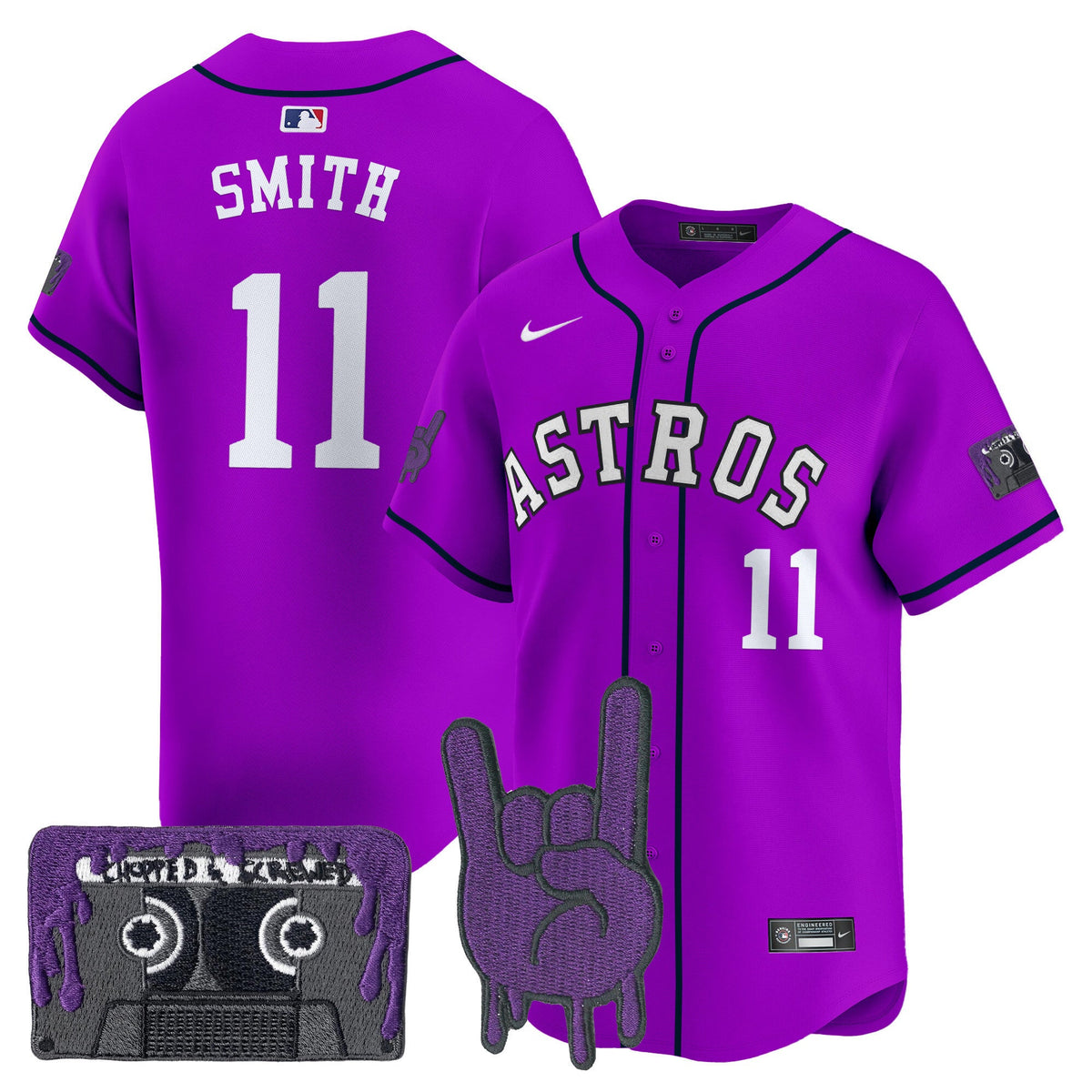 HOU DJ Screw Patch Vapor Premier Limited Jersey - Stitched
