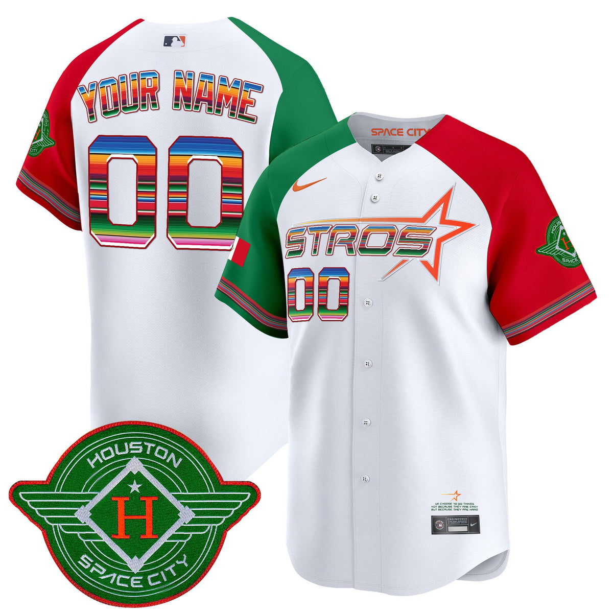 Astros 2025 City Connect Mexico Vapor Premier Limited Custom Jersey - Stitched