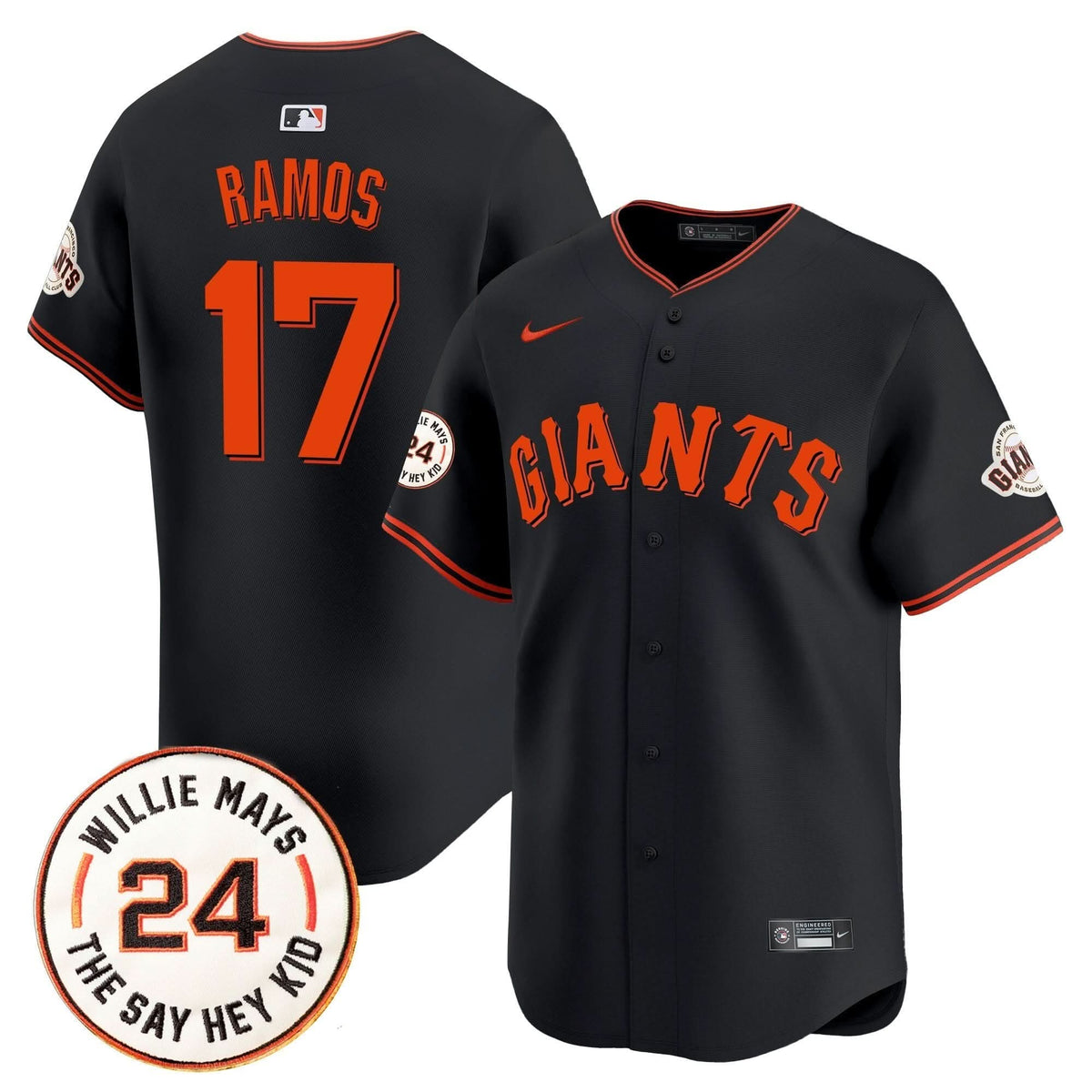 SFG 2025 Willie Mays Patch Vapor Premier Limited Jersey - Stitched