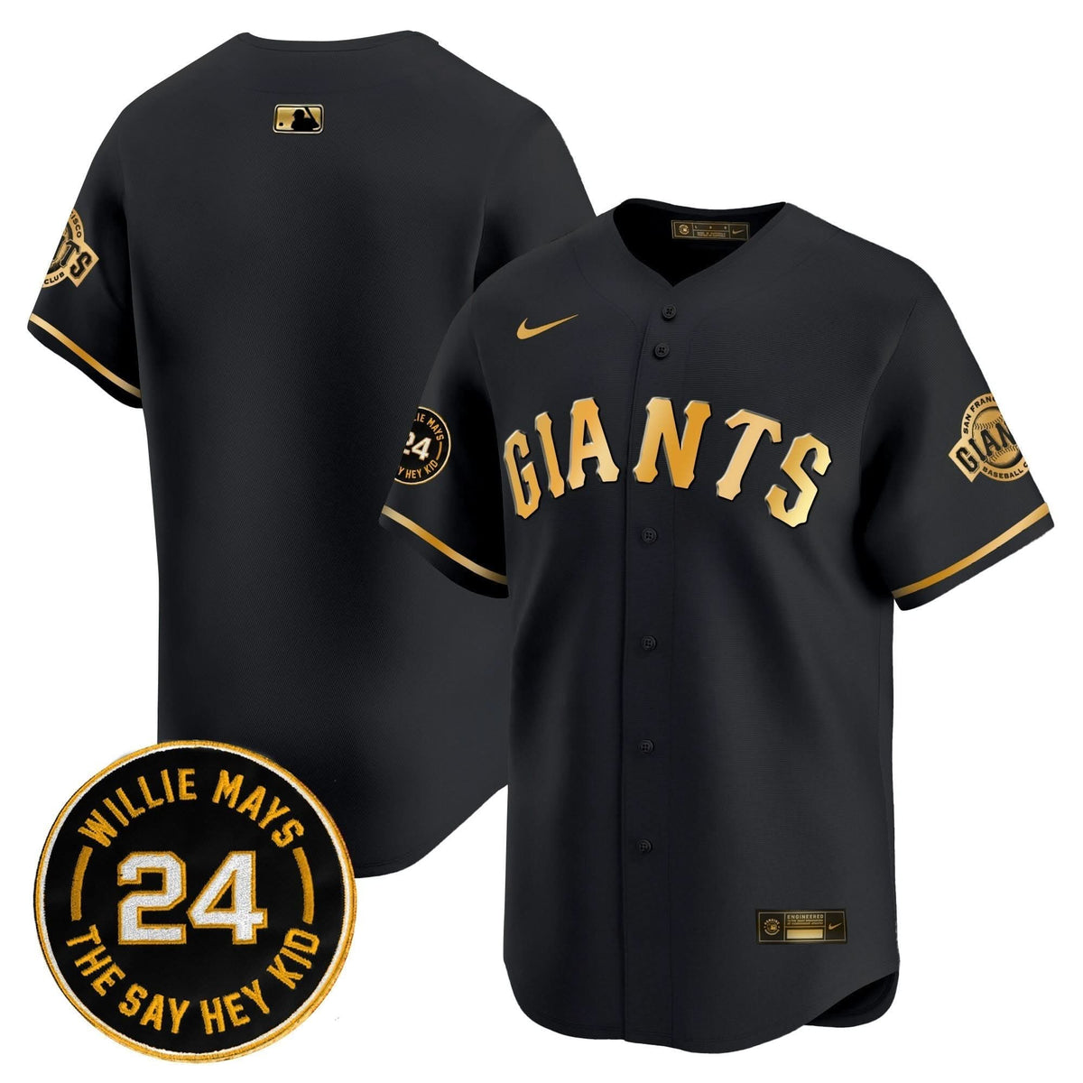 SFG 2025 Willie Mays Patch Vapor Premier Limited Jersey - Stitched