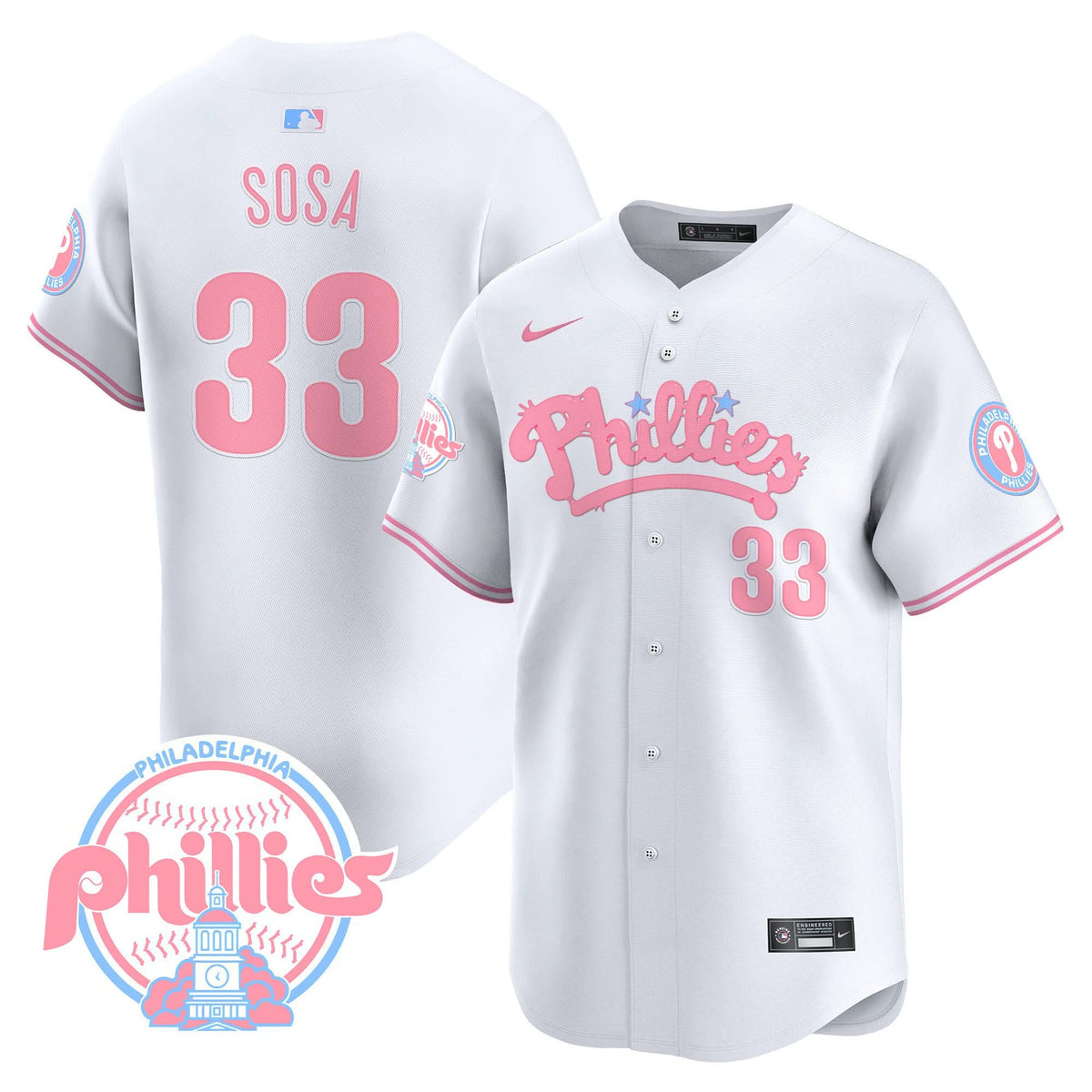 PP Bubblegum Pink Vapor Premier Limited Jersey - Stitched