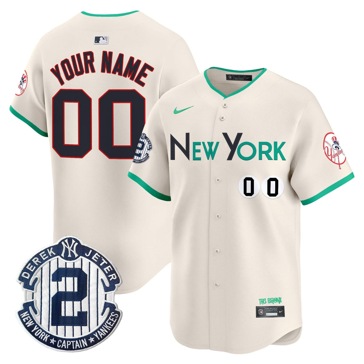 NYY City Connect Vapor Premier Limited Custom Jersey - Stitched