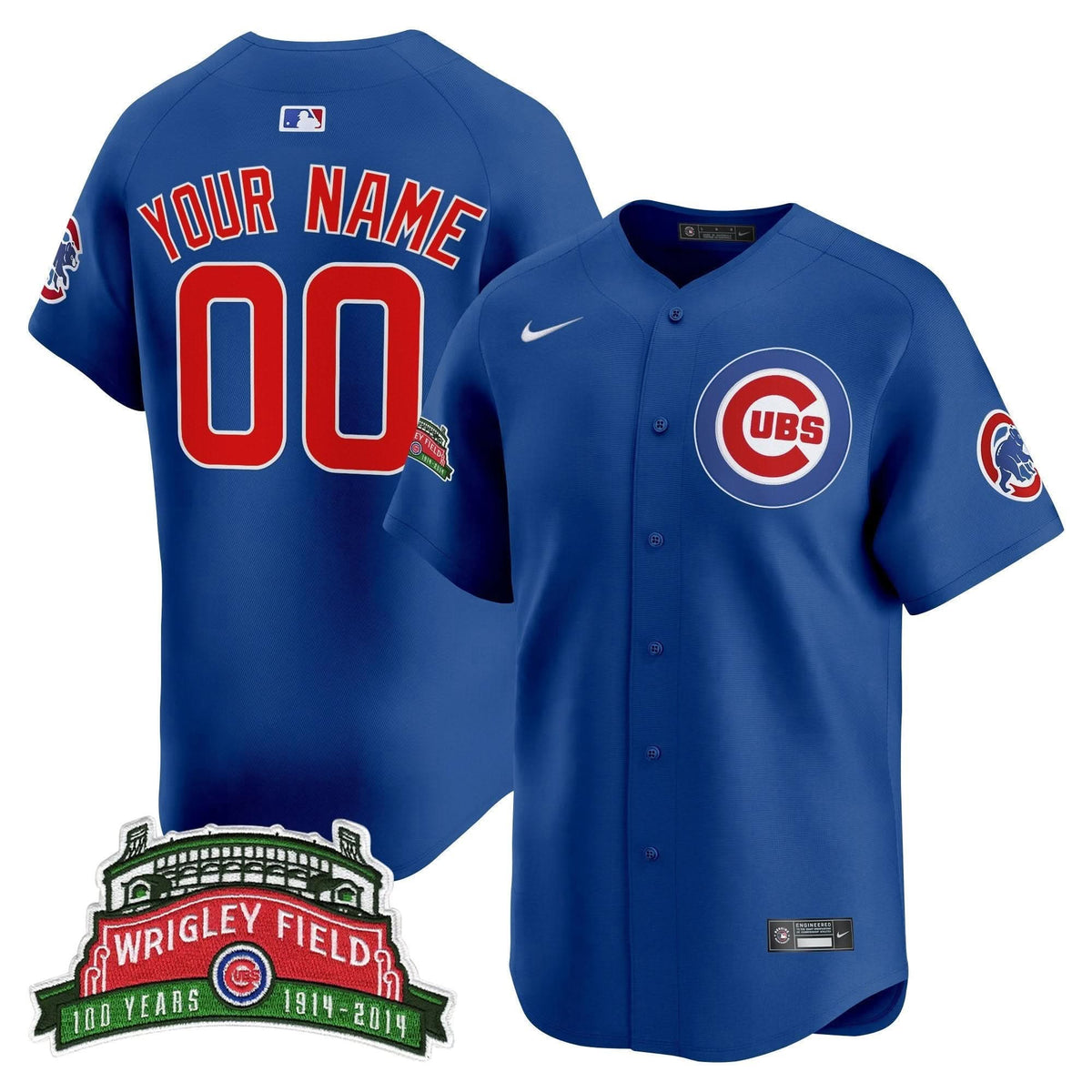CC Wrigley Field Style Vapor Premier Limited Custom Jersey - Stitched
