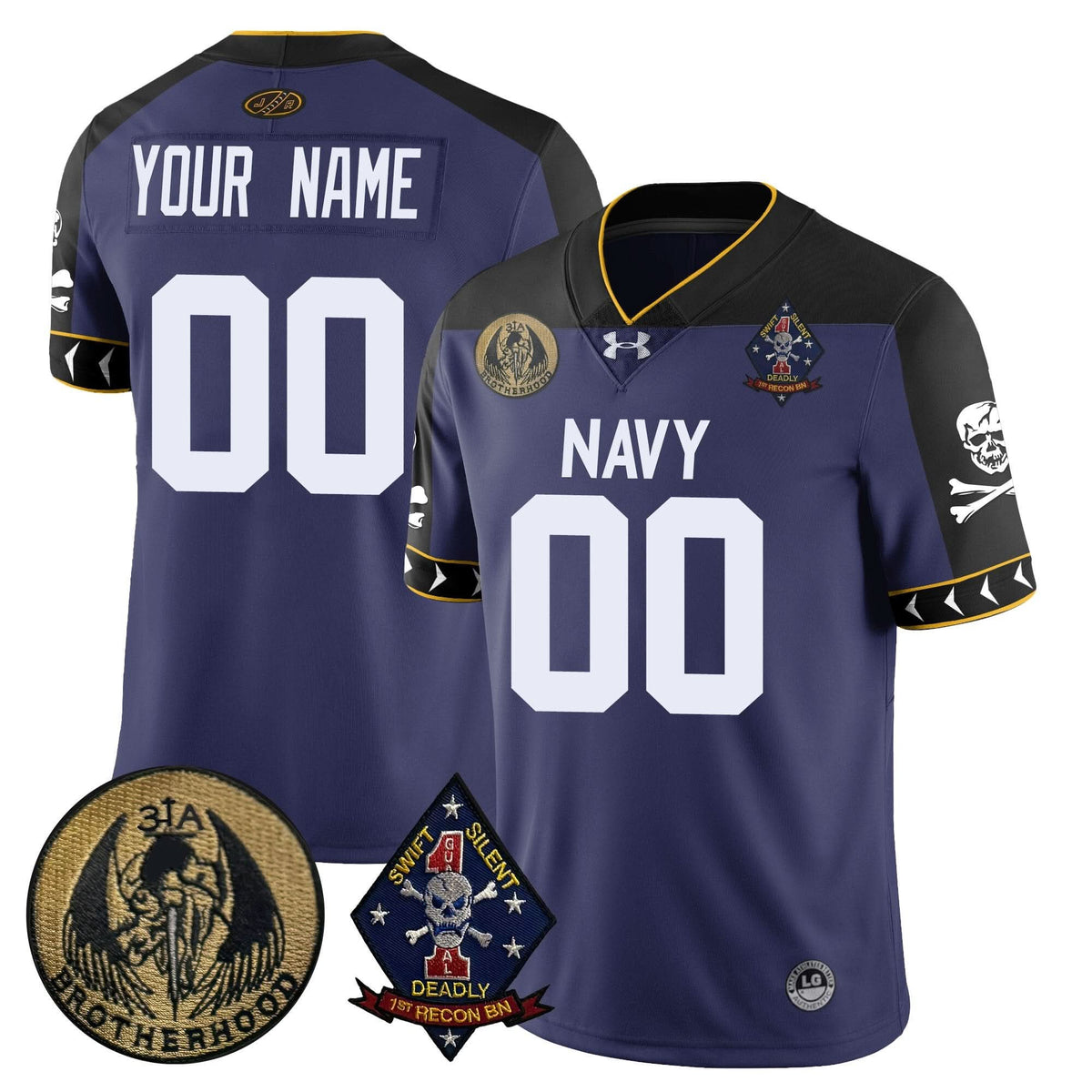Custom Name/Gender NM Lacrosse Jolly Rogers Vapor Limited Jersey