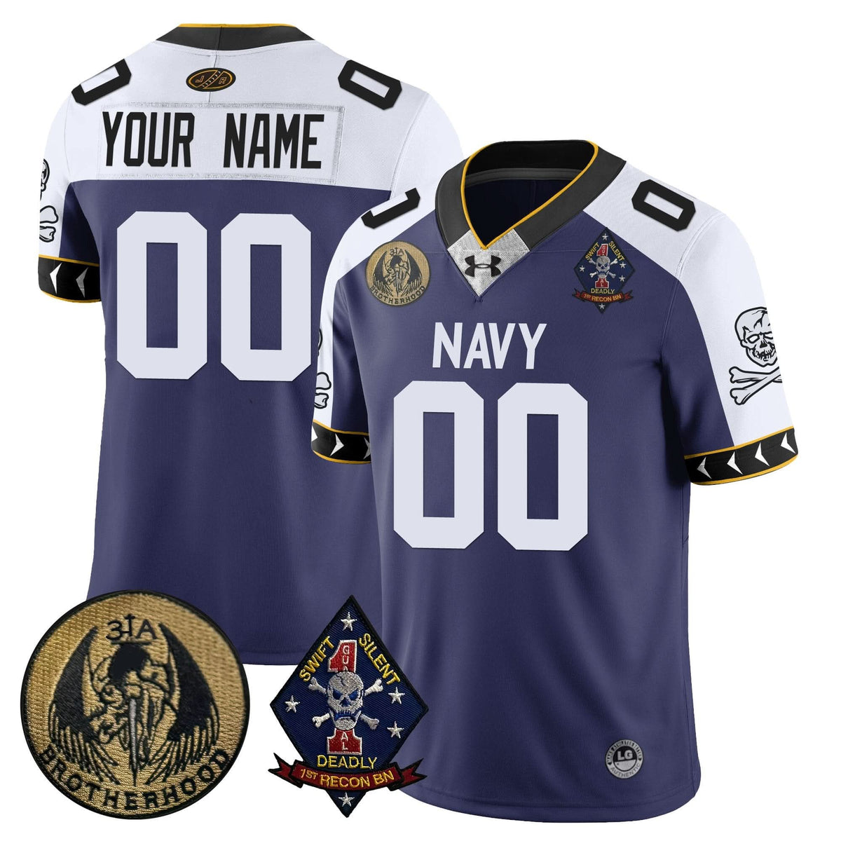 Custom Name/Gender NM Lacrosse Jolly Rogers Vapor Limited Jersey