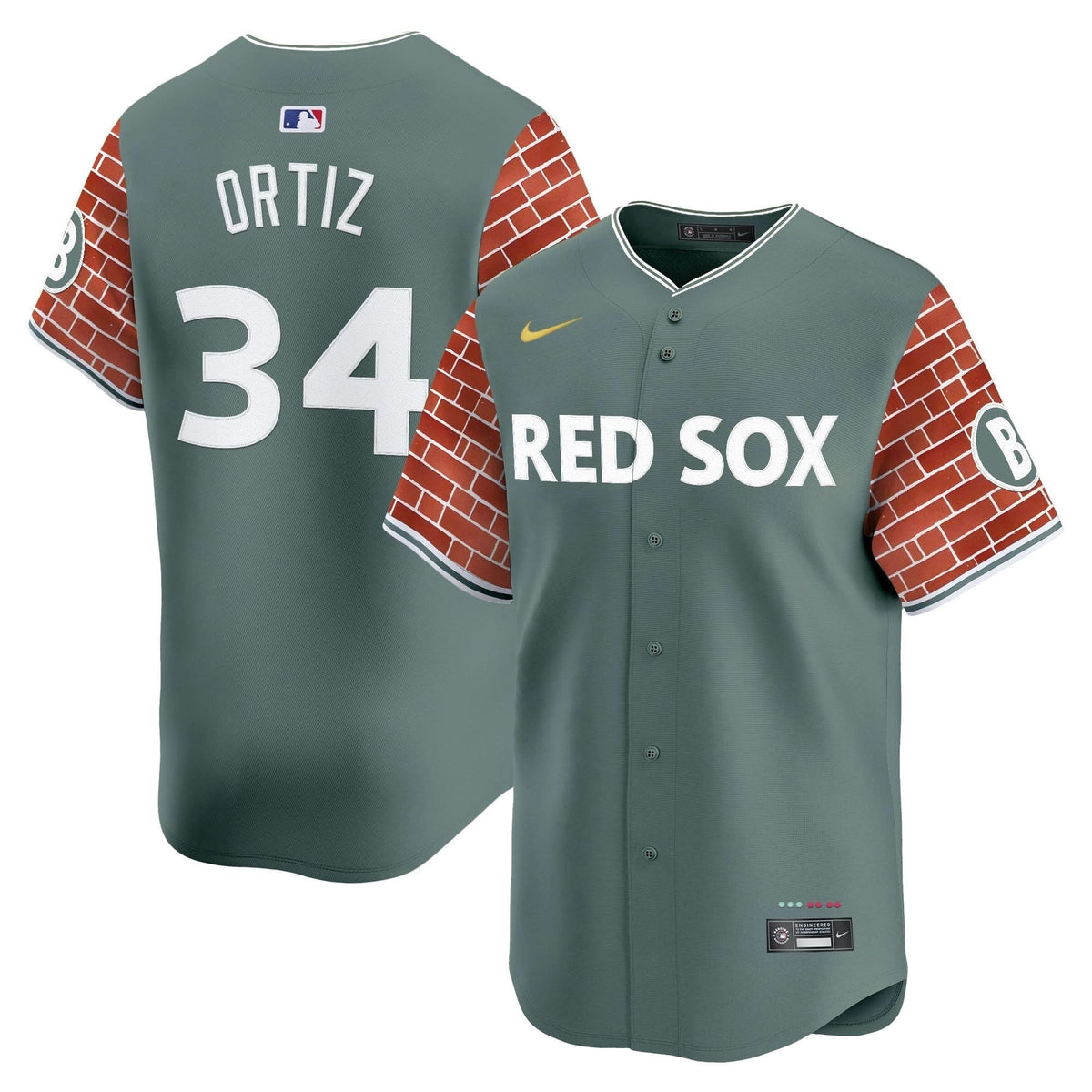 BRS 2025 Fenway Red Brick Style Vapor Premier Limited Jersey - Stitched