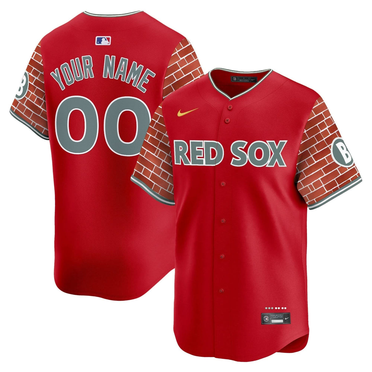 BRS 2025 Fenway Red Brick Style Vapor Premier Limited Custom Jersey - Stitched