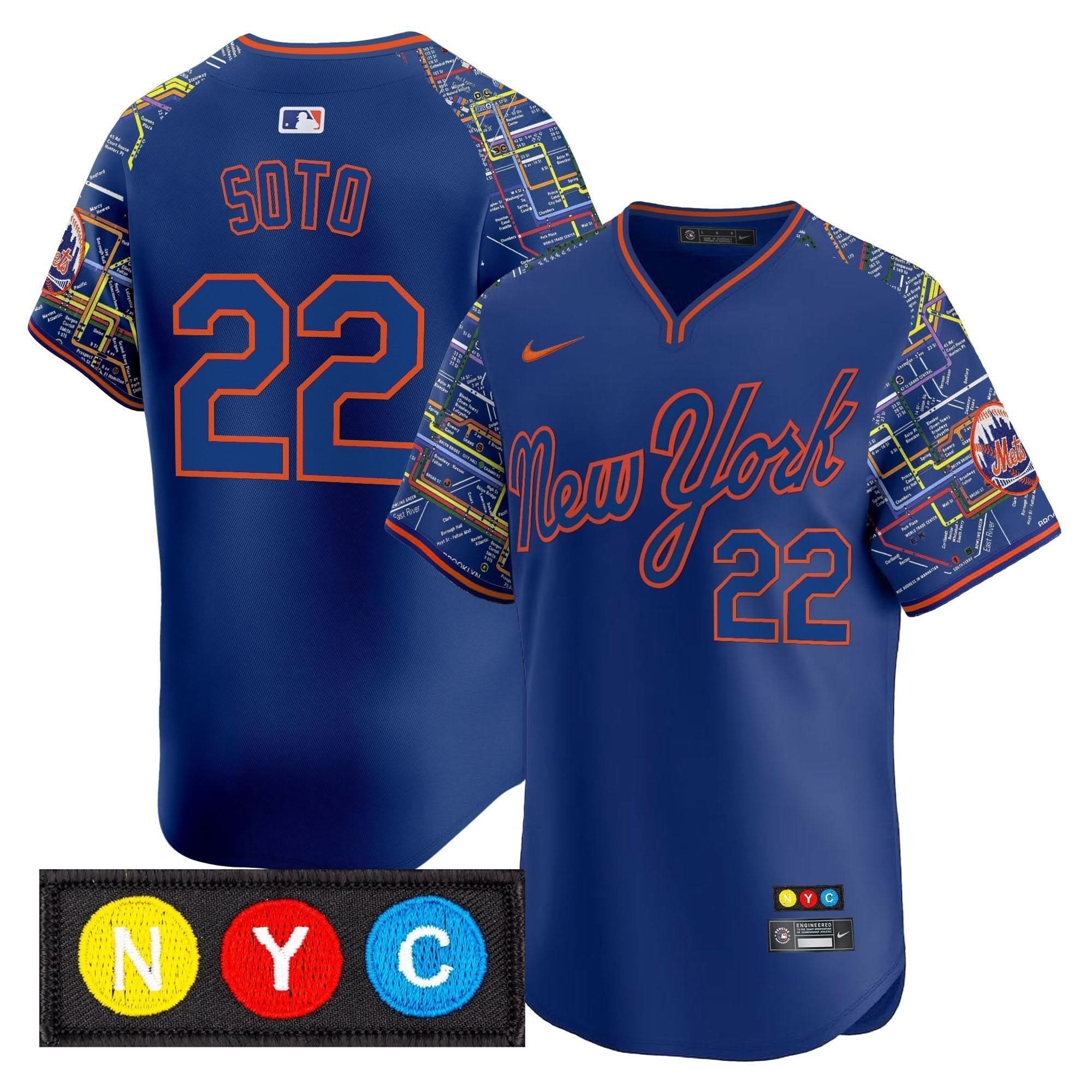 NYM Subway Style Vapor Premier Limited Jersey - Stitched