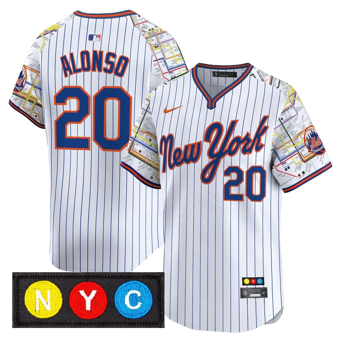 NYM Subway Style Vapor Premier Limited Jersey - Stitched