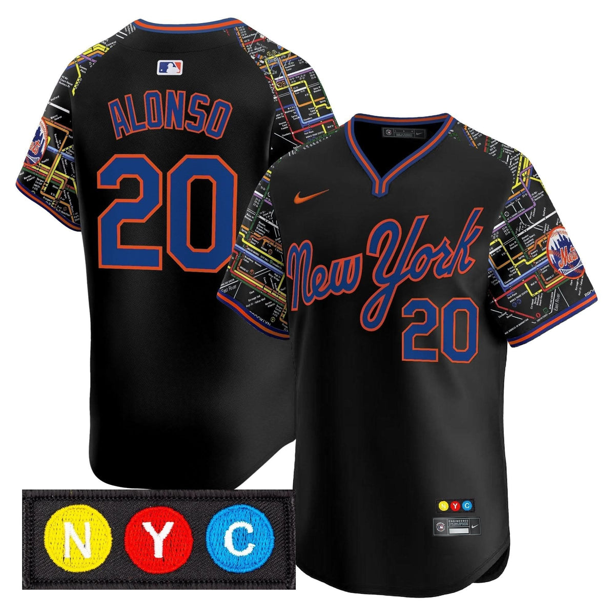 NYM Subway Style Vapor Premier Limited Jersey - Stitched