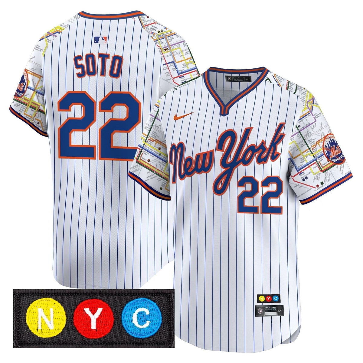 NYM Subway Style Vapor Premier Limited Jersey - Stitched