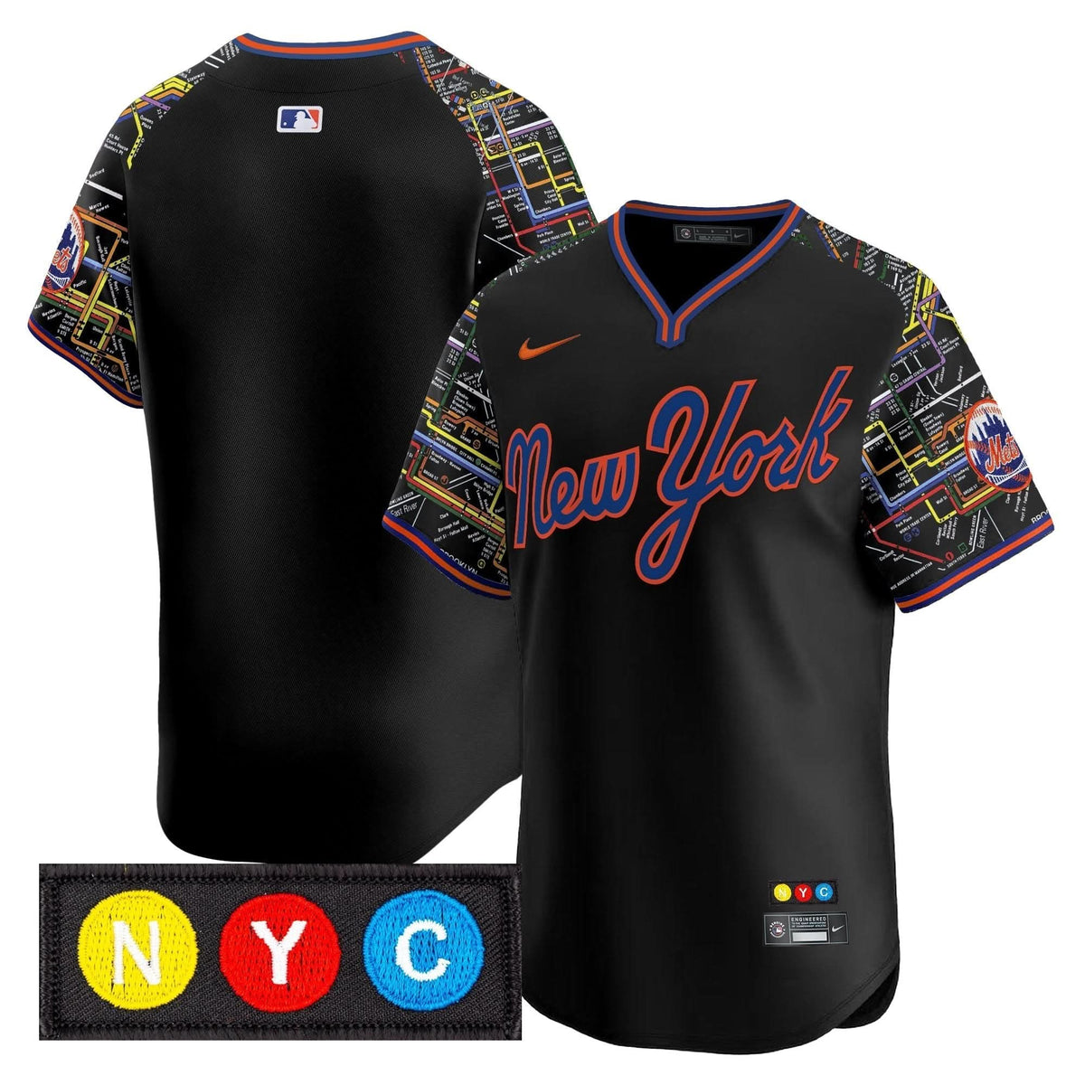 NYM Subway Style Vapor Premier Limited Jersey - Stitched