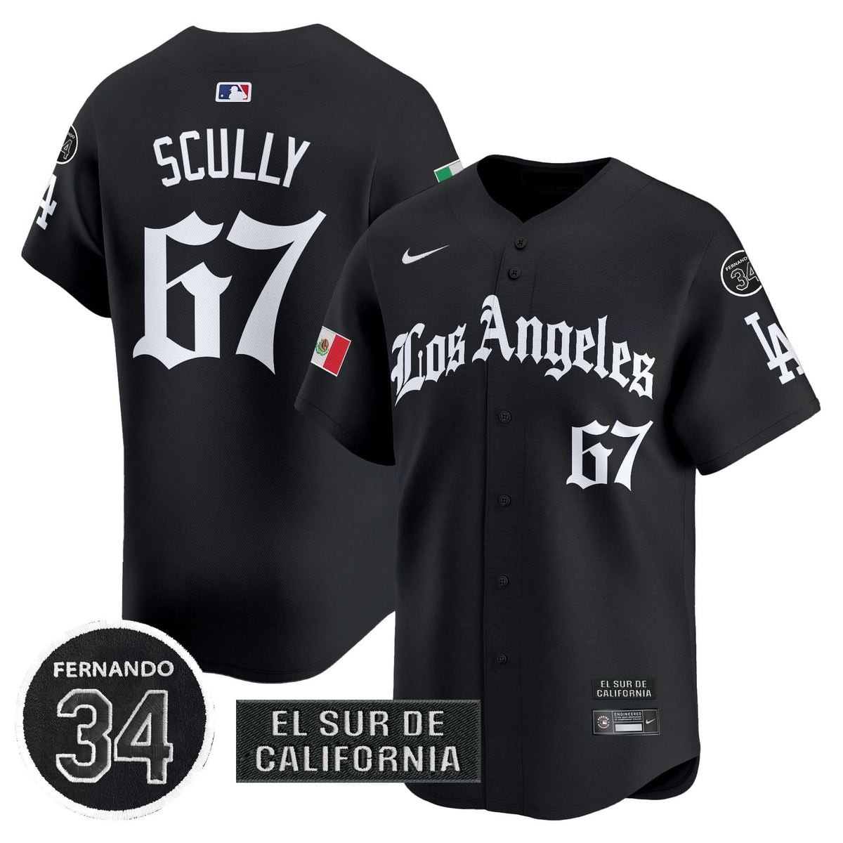 LAD Mexico 2025 LA Gothic Style Patch Vapor Premier Limited Jersey - Stitched