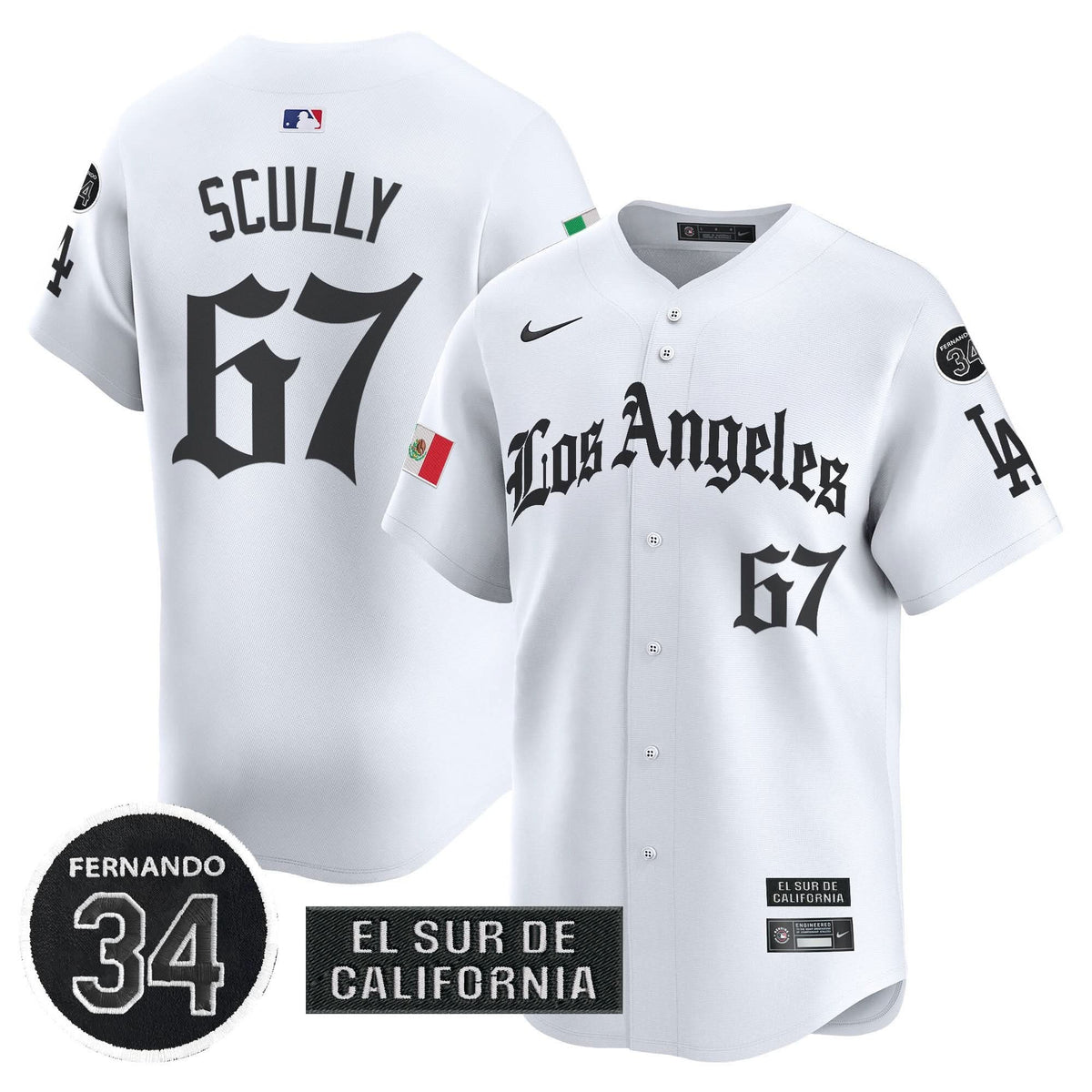 LAD Mexico 2025 LA Gothic Style Patch Vapor Premier Limited Jersey - Stitched