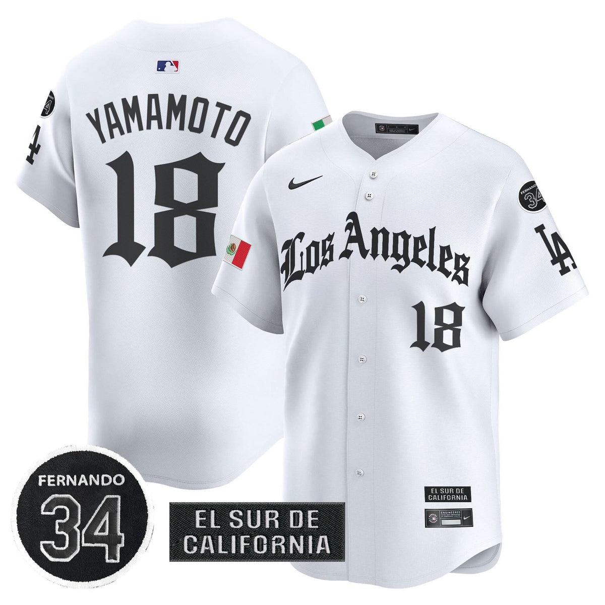 LAD Mexico 2025 LA Gothic Style Patch Vapor Premier Limited Jersey - Stitched