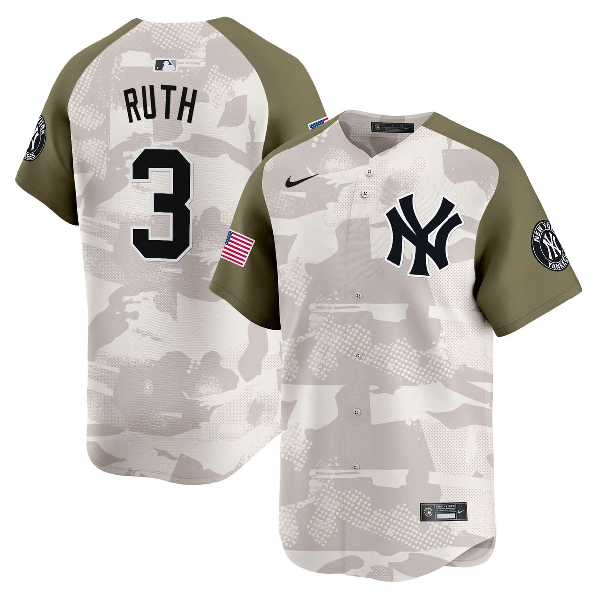 NYY 2025 Armed Forces Day Vapor Premier Limited Jersey - Stitched