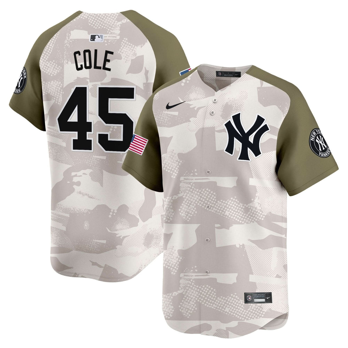 NYY 2025 Armed Forces Day Vapor Premier Limited Jersey - Stitched