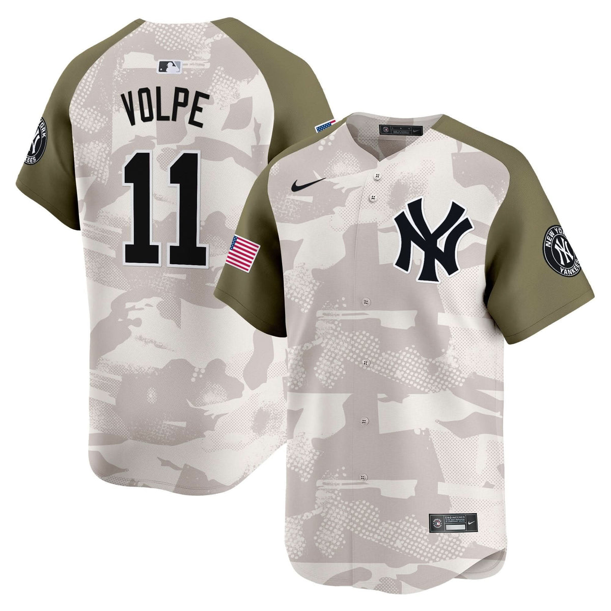 NYY 2025 Armed Forces Day Vapor Premier Limited Jersey - Stitched