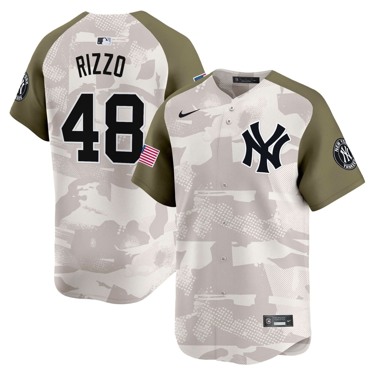 NYY 2025 Armed Forces Day Vapor Premier Limited Jersey - Stitched