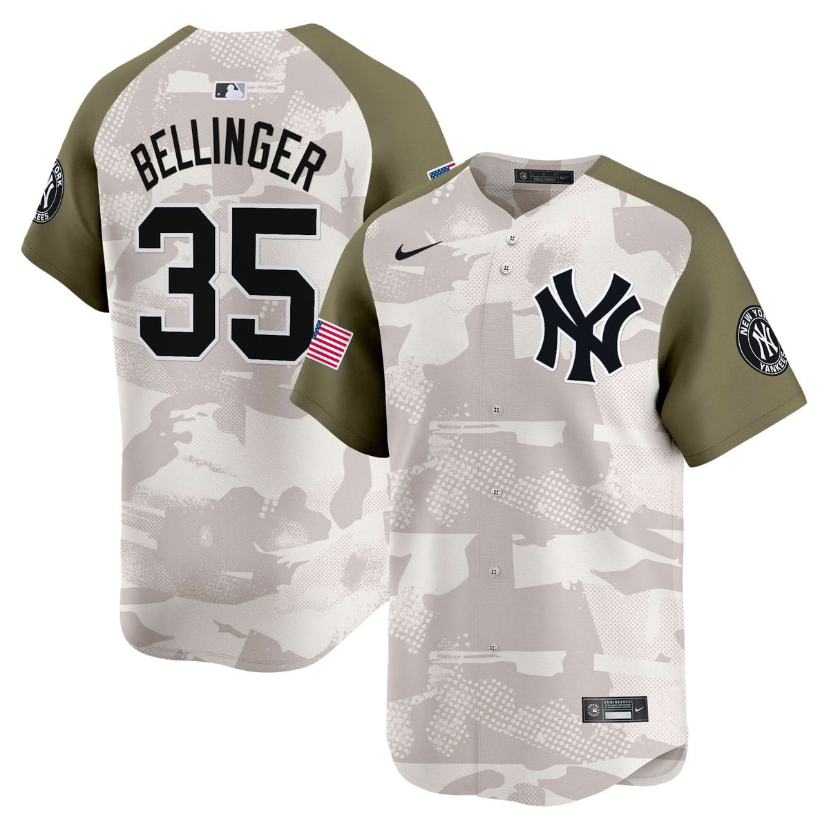 NYY 2025 Armed Forces Day Vapor Premier Limited Jersey - Stitched