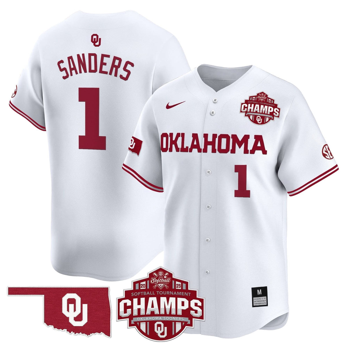 OS 2025 SEC Softball Conference Tournament Champions Patch Vapor Premier Limited Jersey - Stitched