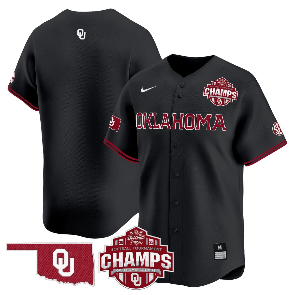 OS 2025 SEC Softball Conference Tournament Champions Patch Vapor Premier Limited Jersey - Stitched