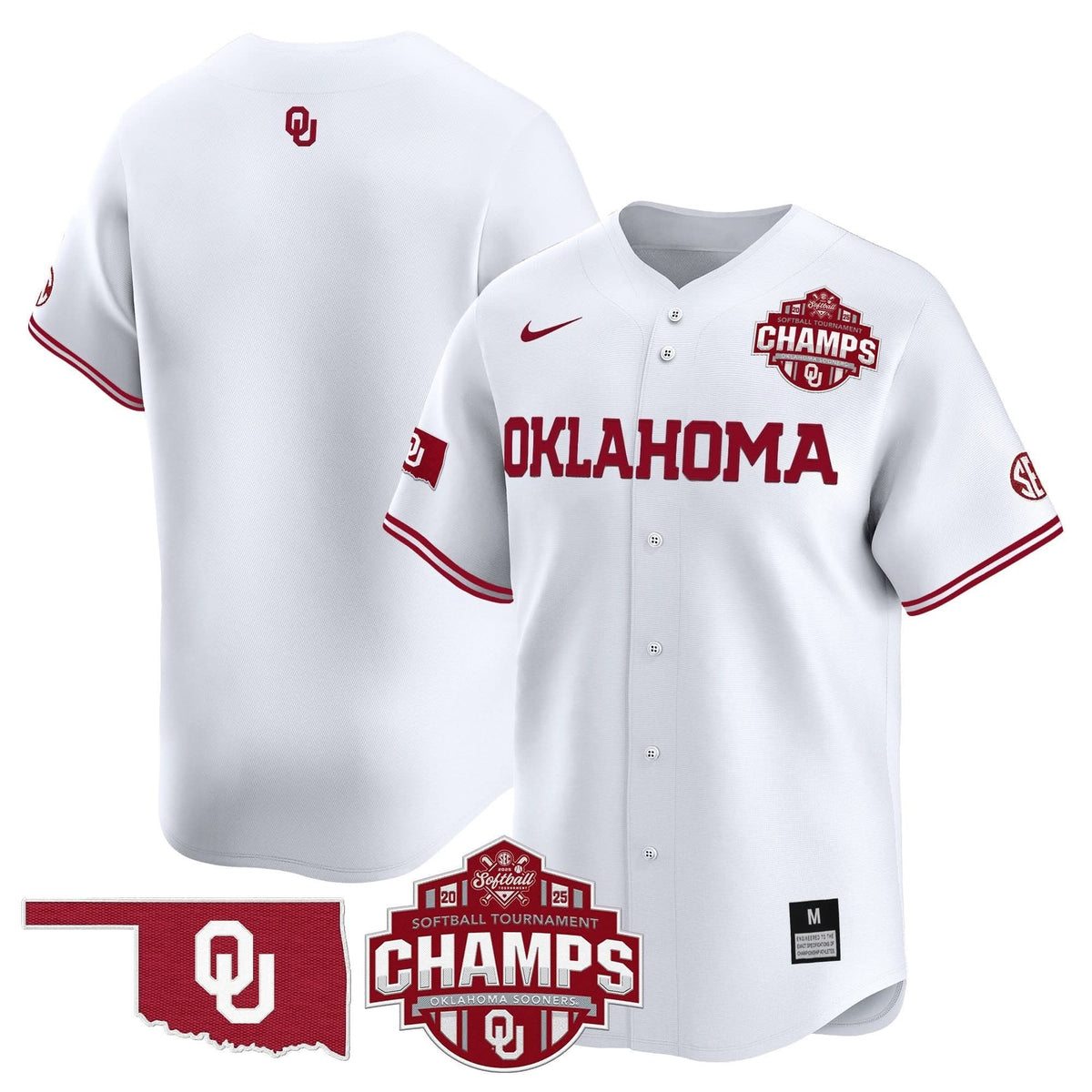 OS 2025 SEC Softball Conference Tournament Champions Patch Vapor Premier Limited Jersey - Stitched