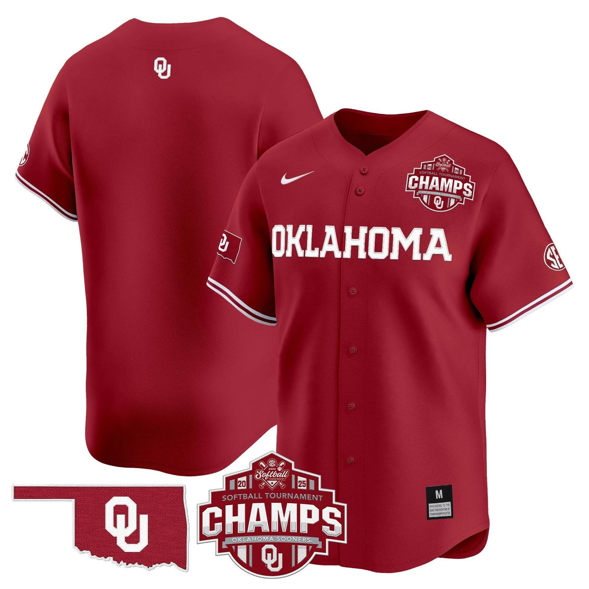 OS 2025 SEC Softball Conference Tournament Champions Patch Vapor Premier Limited Jersey - Stitched