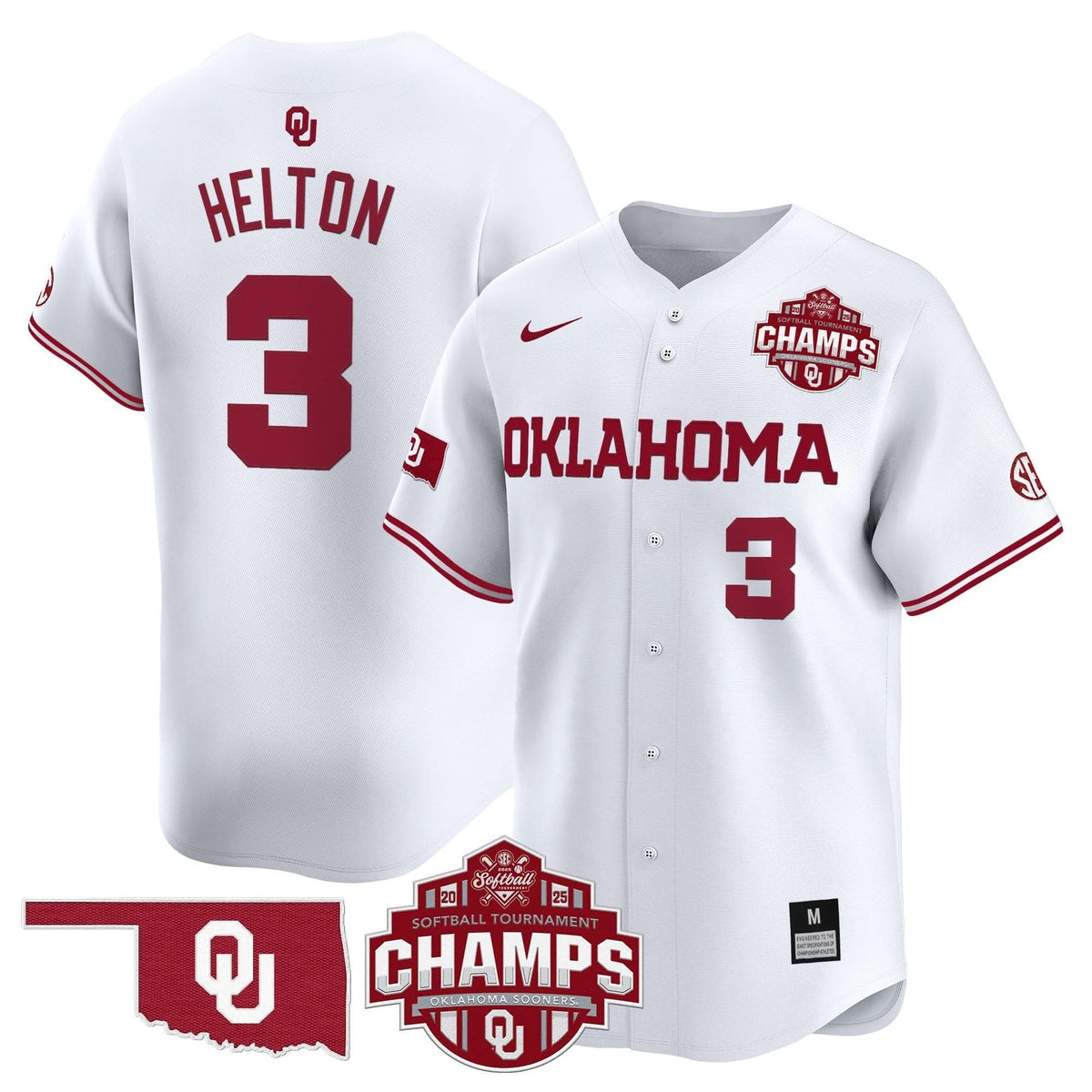 OS 2025 SEC Softball Conference Tournament Champions Patch Vapor Premier Limited Jersey - Stitched