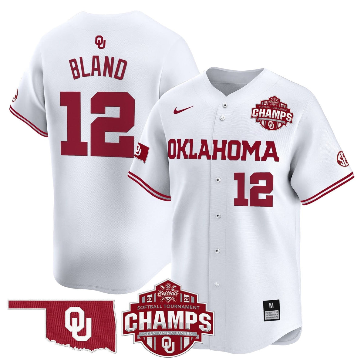 OS 2025 SEC Softball Conference Tournament Champions Patch Vapor Premier Limited Jersey - Stitched