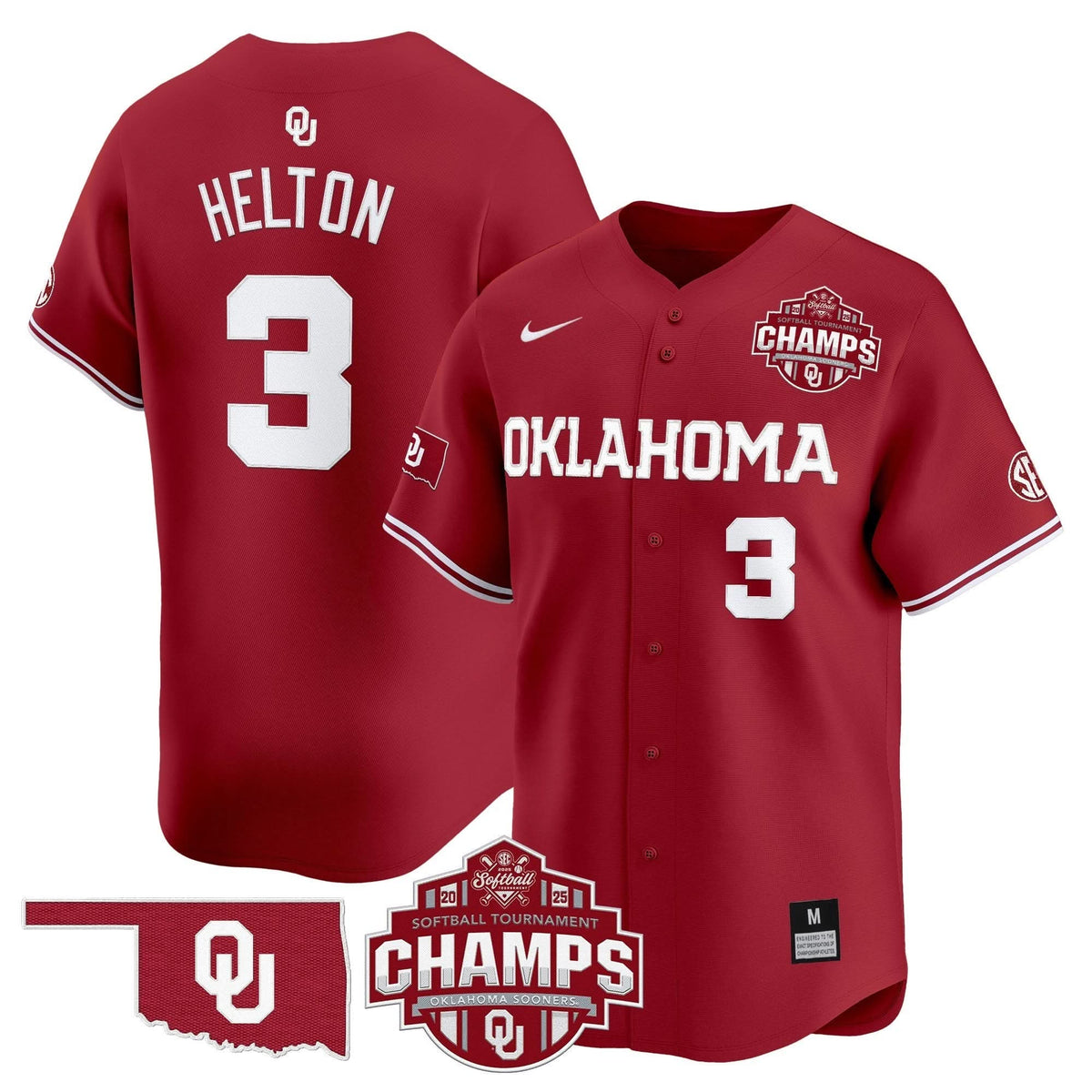 OS 2025 SEC Softball Conference Tournament Champions Patch Vapor Premier Limited Jersey - Stitched